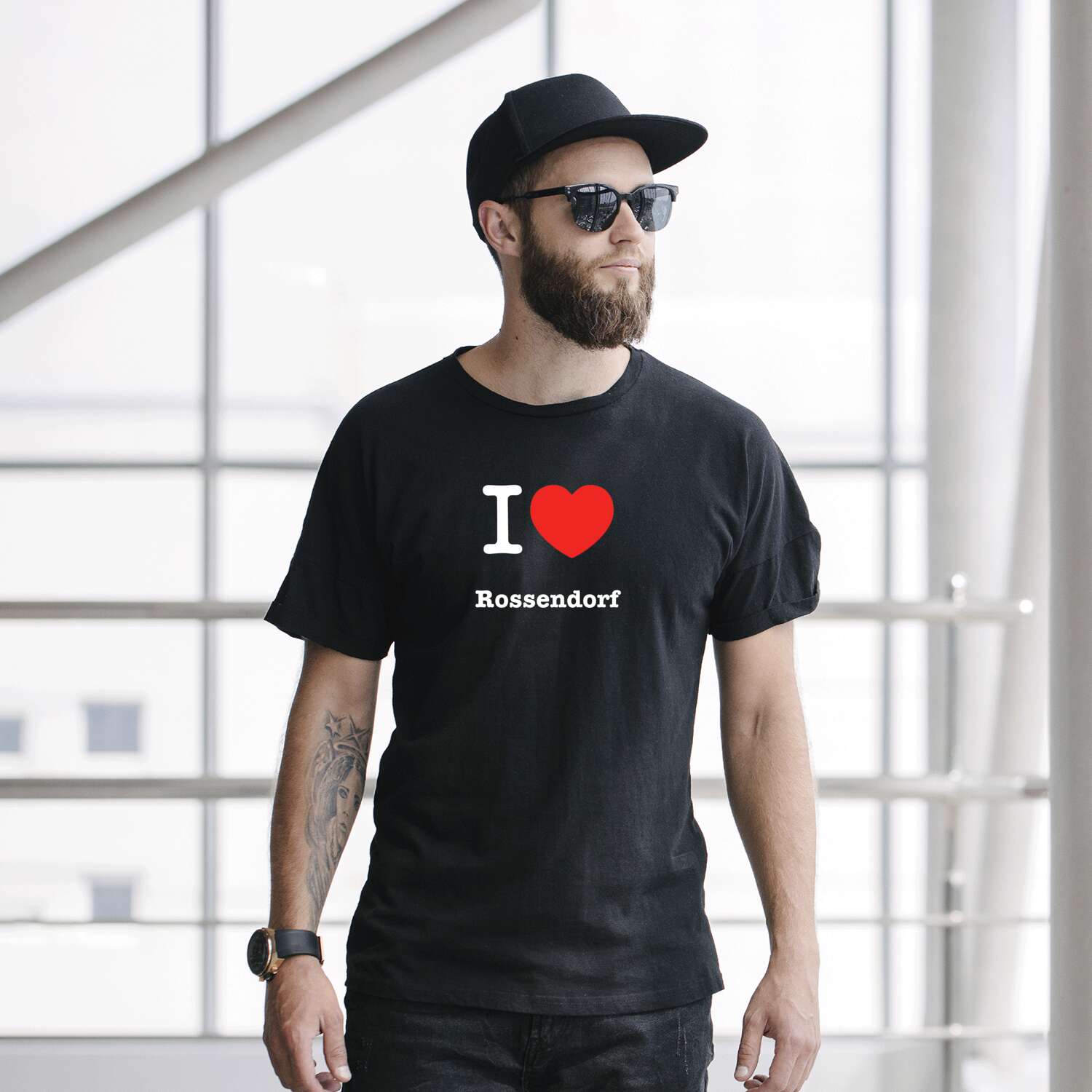 T-Shirt »I love« für den Ort »Rossendorf«