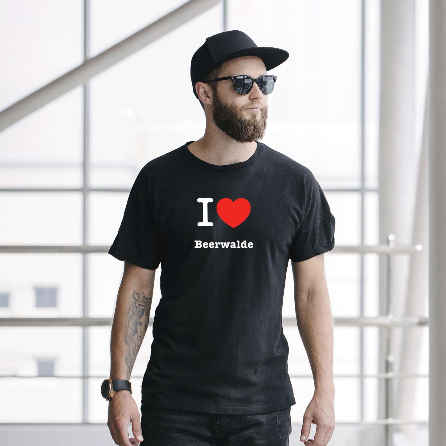 T-Shirt »I love« für den Ort »Beerwalde«