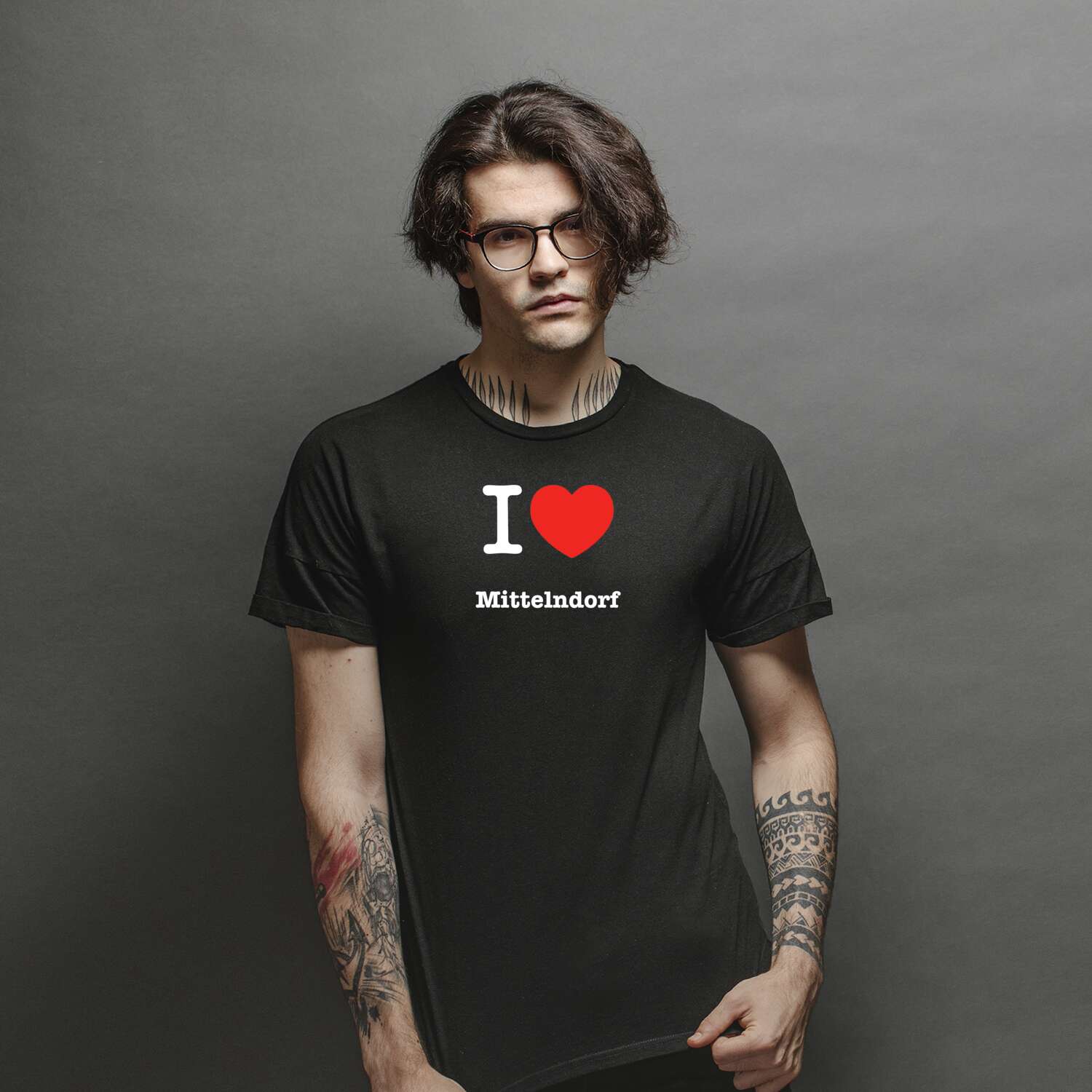 T-Shirt »I love« für den Ort »Mittelndorf«