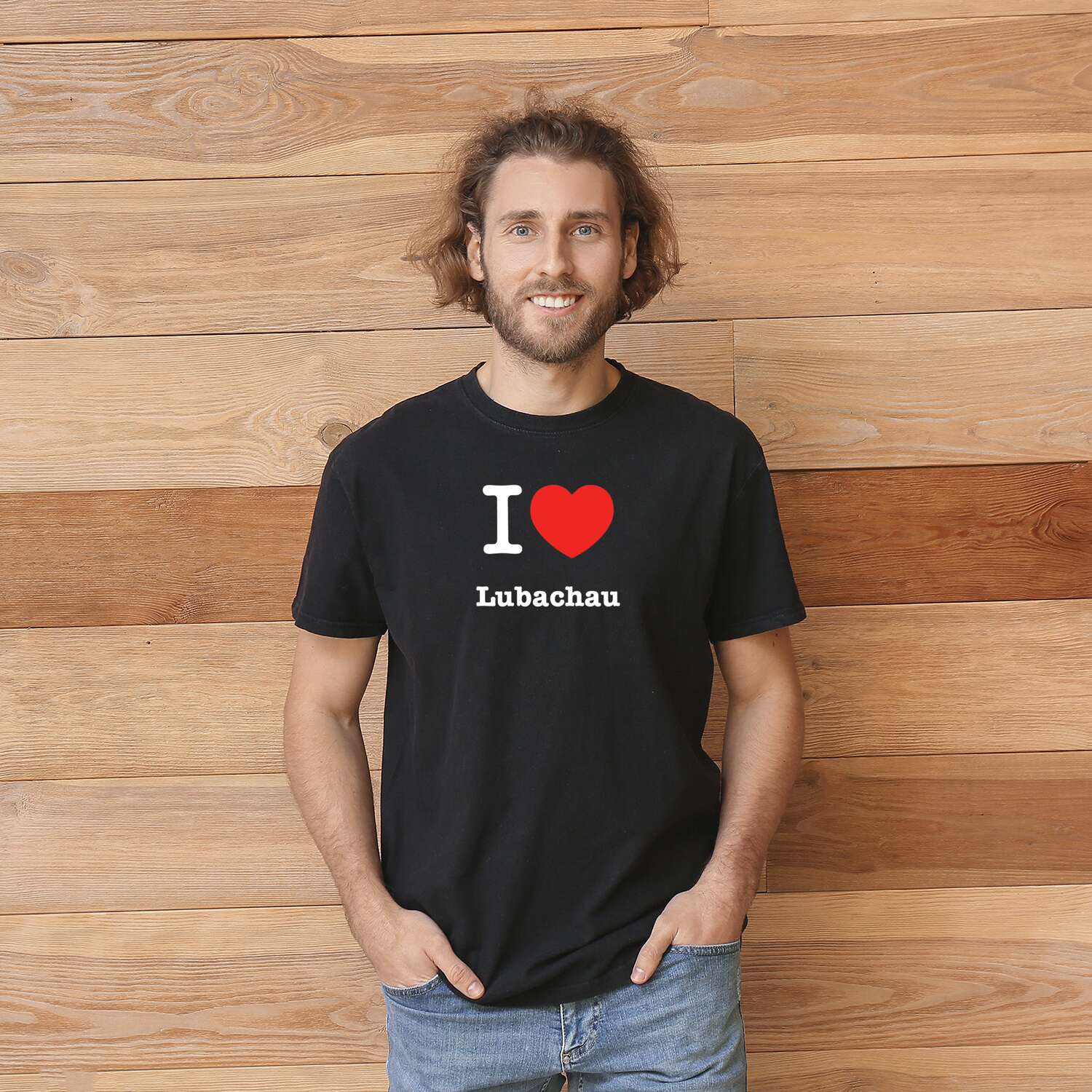 T-Shirt »I love« für den Ort »Lubachau«