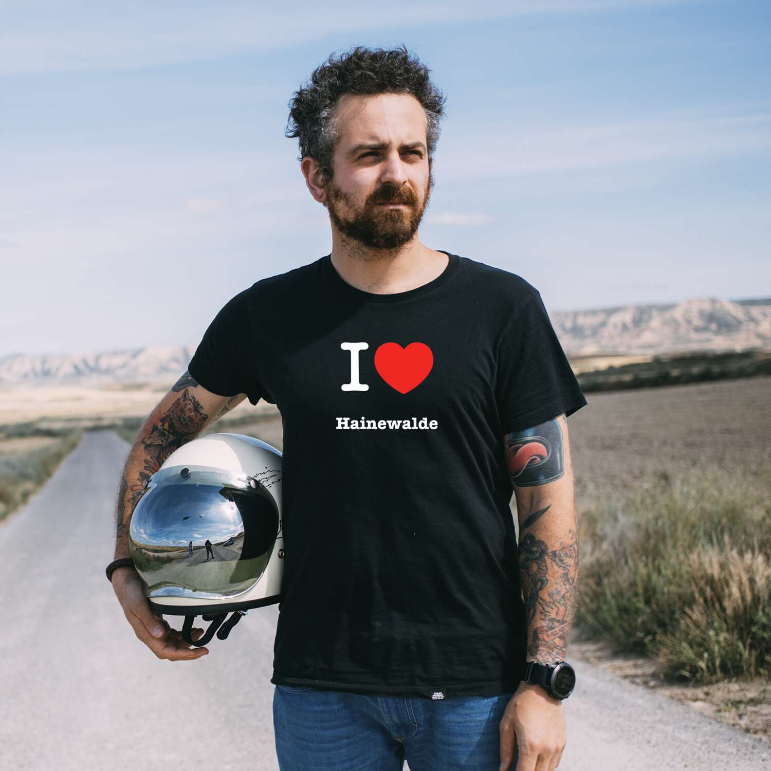 T-Shirt »I love« für den Ort »Hainewalde«