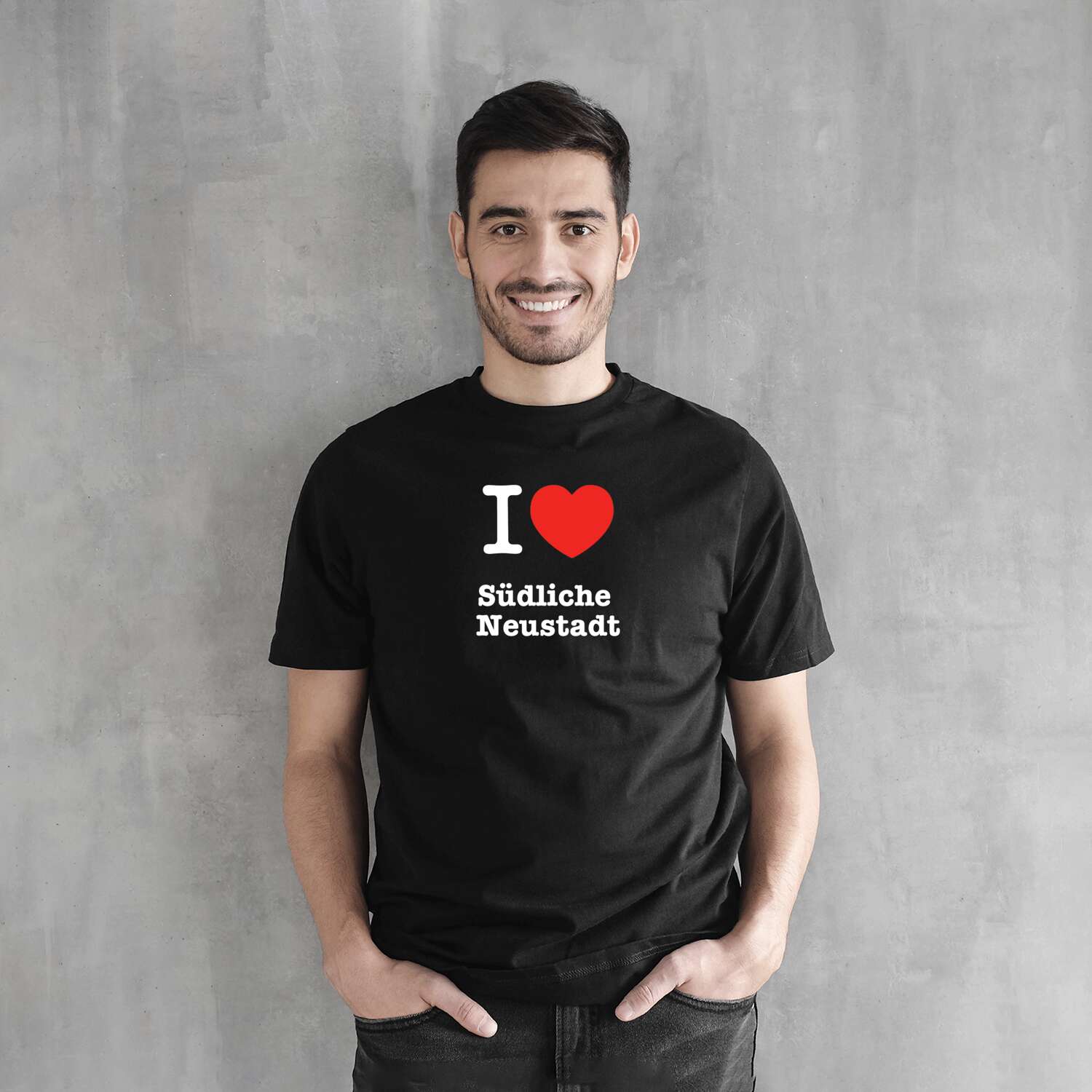 T-Shirt »I love« für den Ort »Südliche Neustadt«