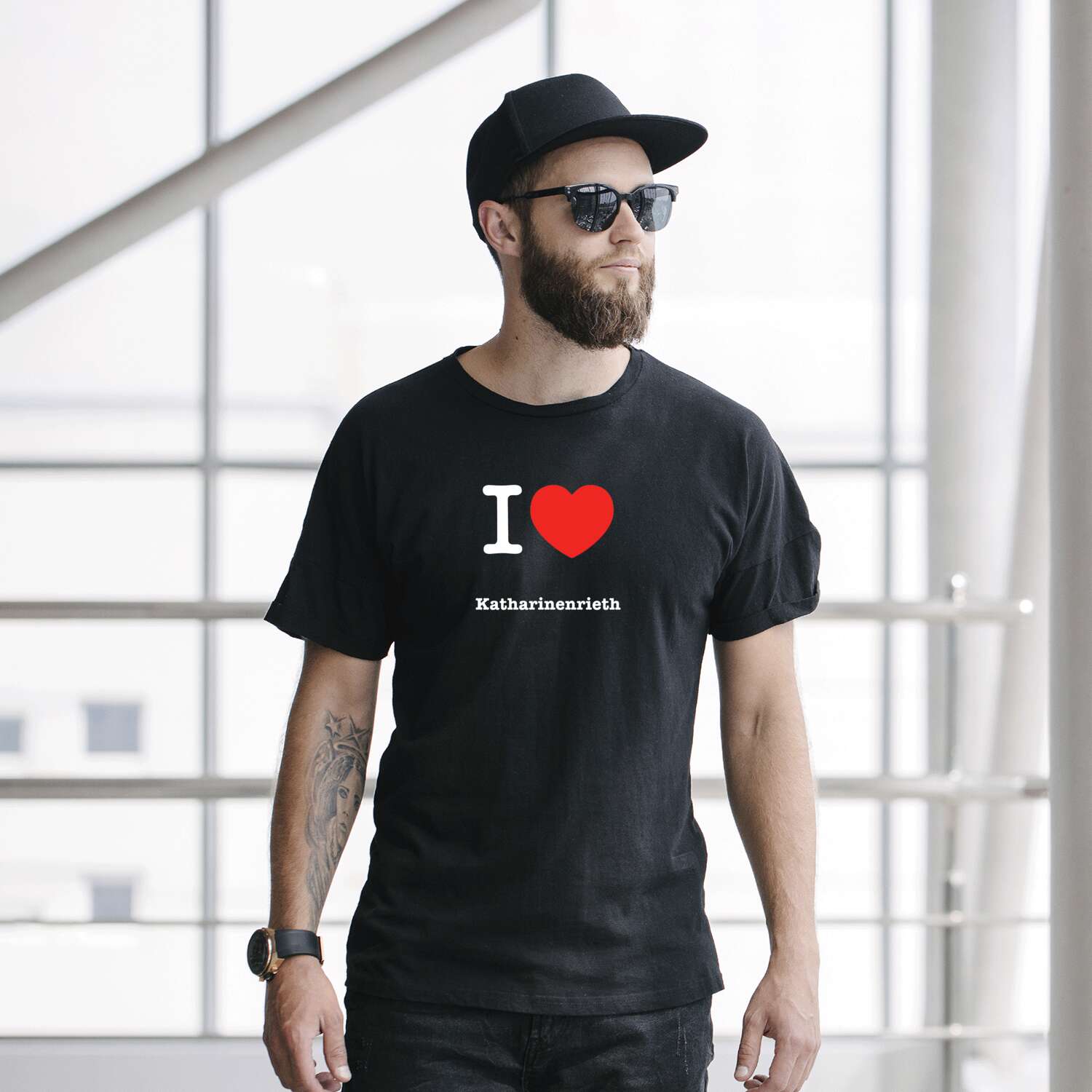 T-Shirt »I love« für den Ort »Katharinenrieth«