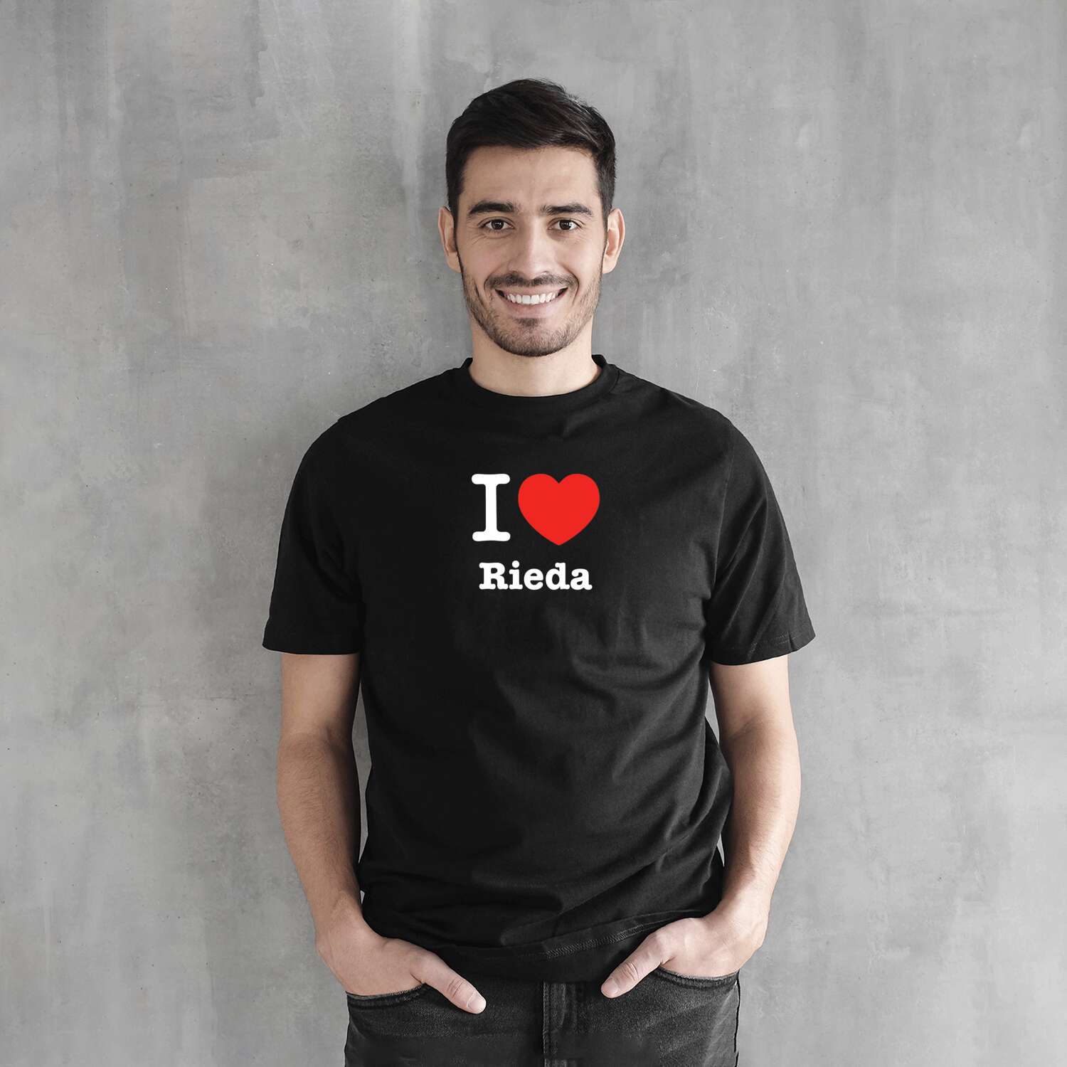 T-Shirt »I love« für den Ort »Rieda«