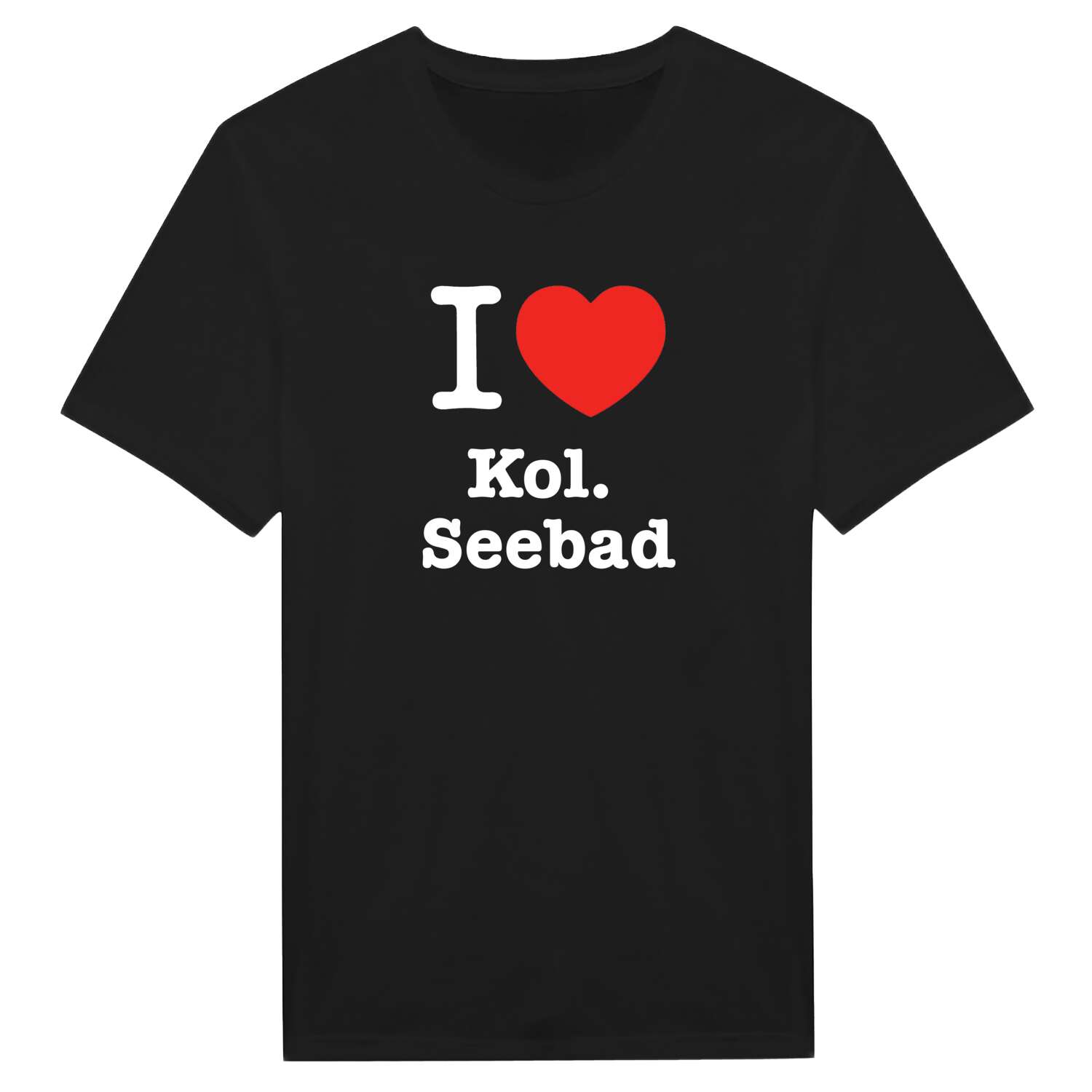 T-Shirt »I love« für den Ort »Kol. Seebad«