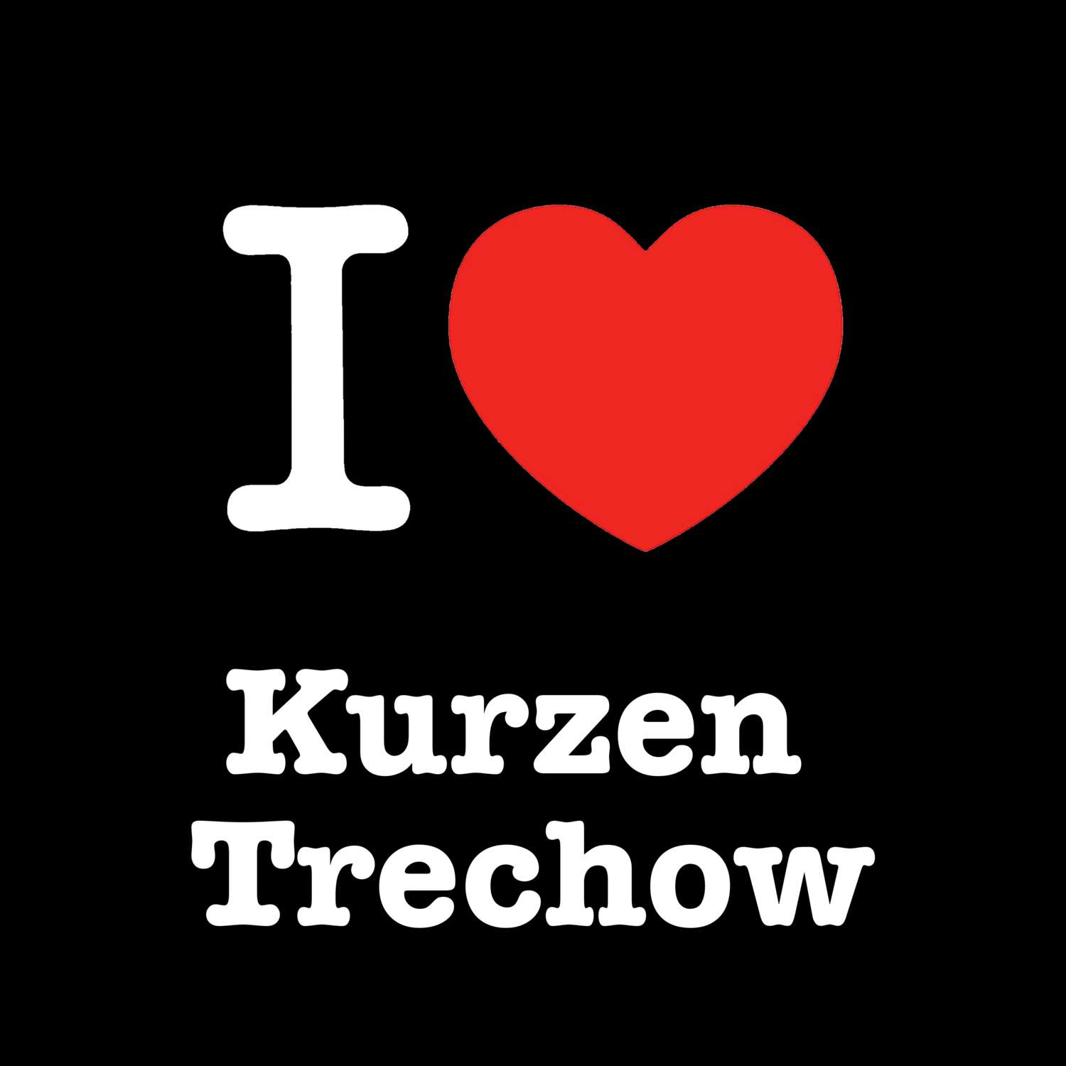 Kurzen Trechow T-Shirt »I love«