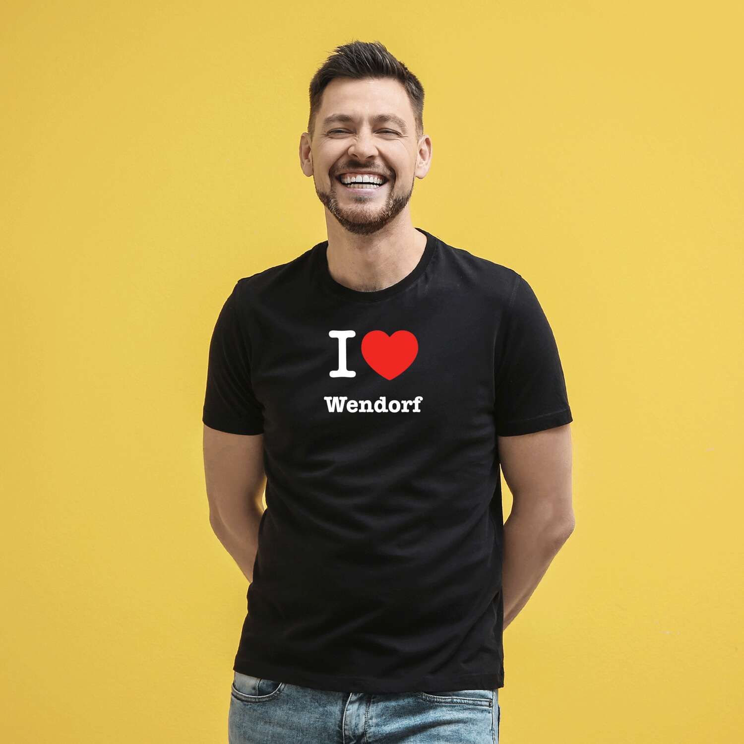 T-Shirt »I love« für den Ort »Wendorf«