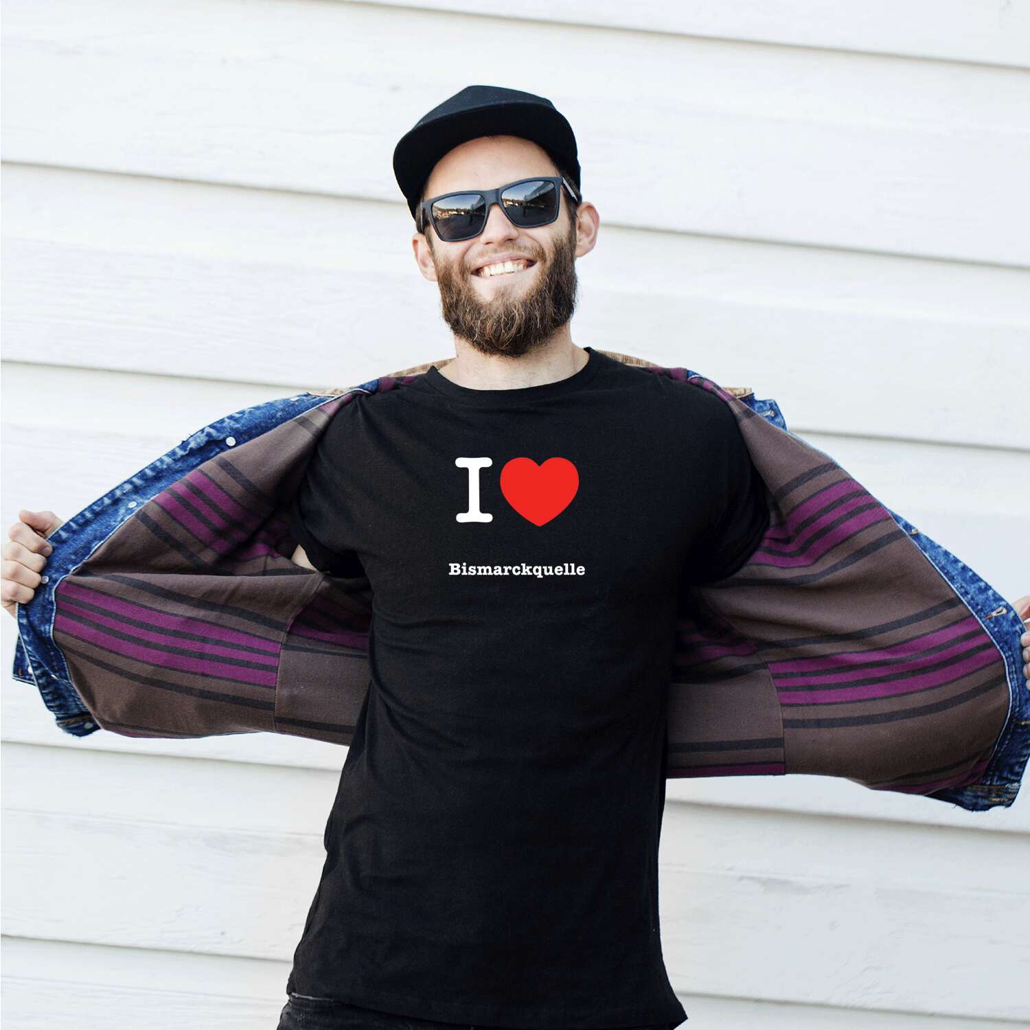 T-Shirt »I love« für den Ort »Bismarckquelle«