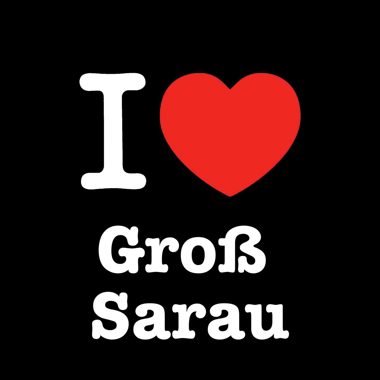 Groß Sarau T-Shirt »I love«