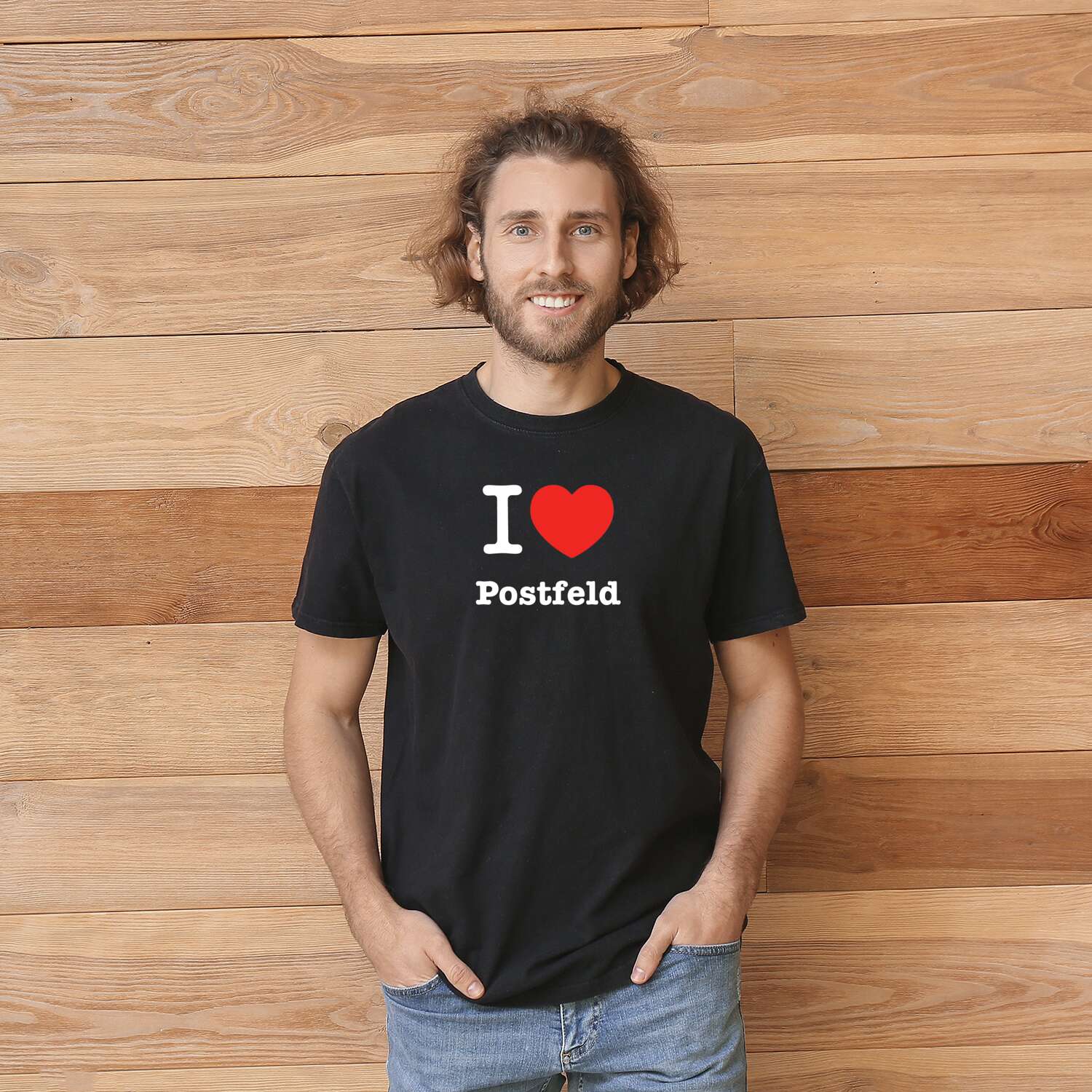 T-Shirt »I love« für den Ort »Postfeld«