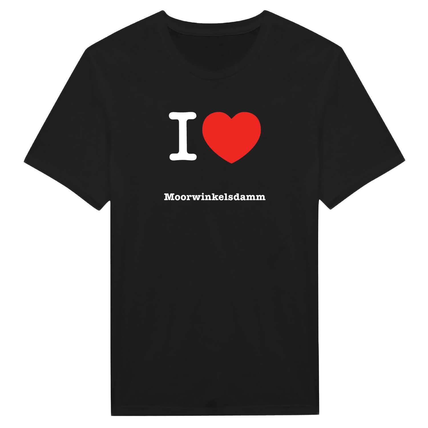 T-Shirt »I love« für den Ort »Moorwinkelsdamm«