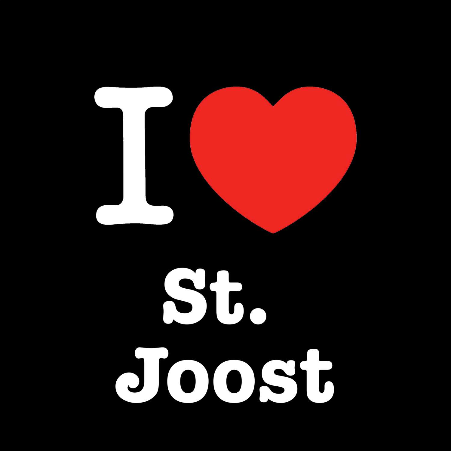 T-Shirt »I love« für den Ort »St. Joost«