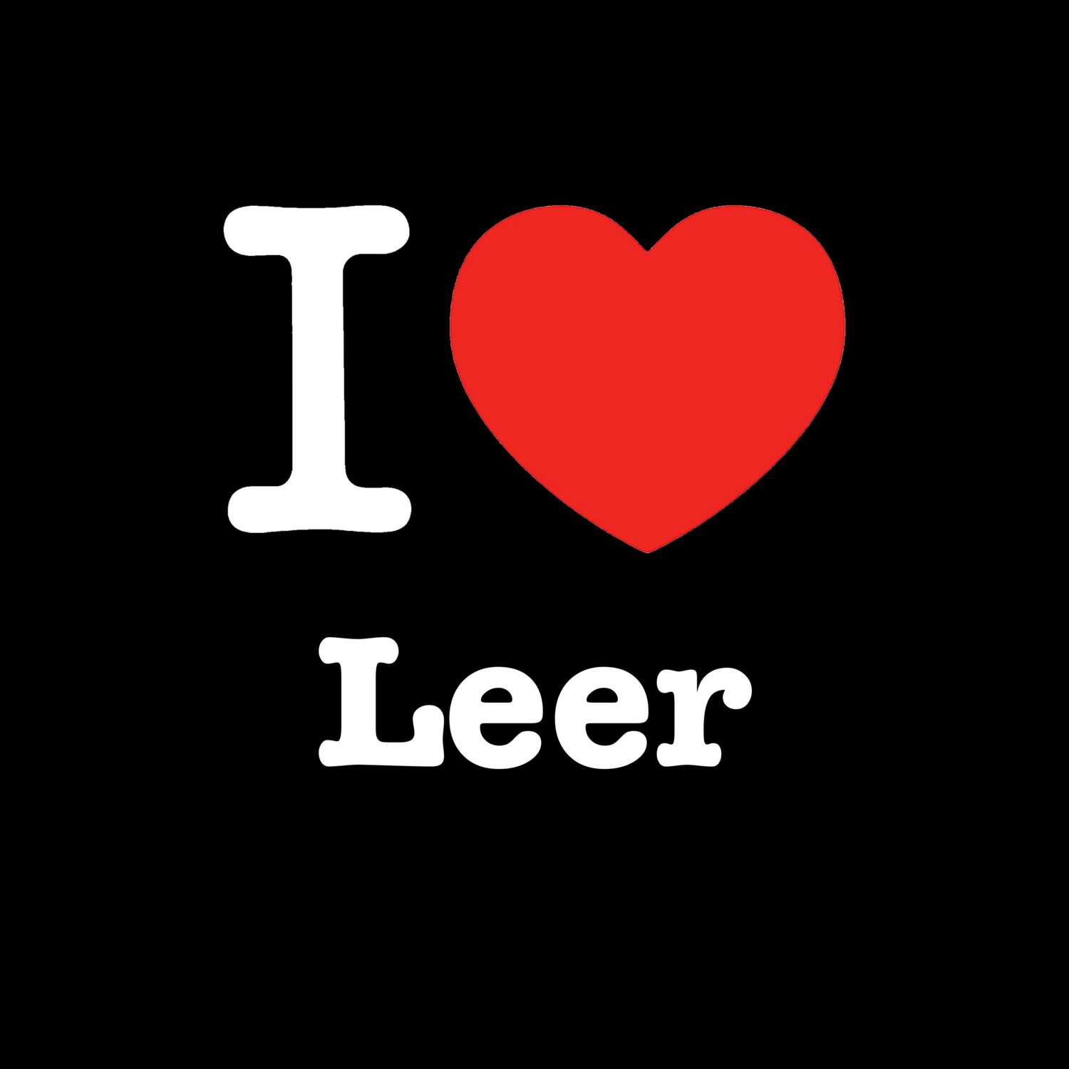 Leer T-Shirt »I love«