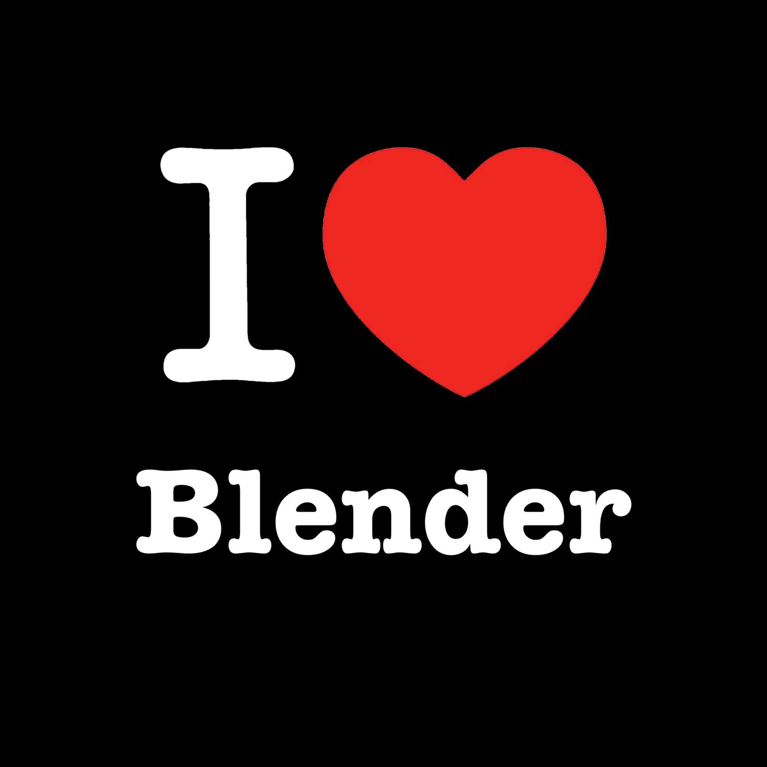 T-Shirt »I love« für den Ort »Blender«