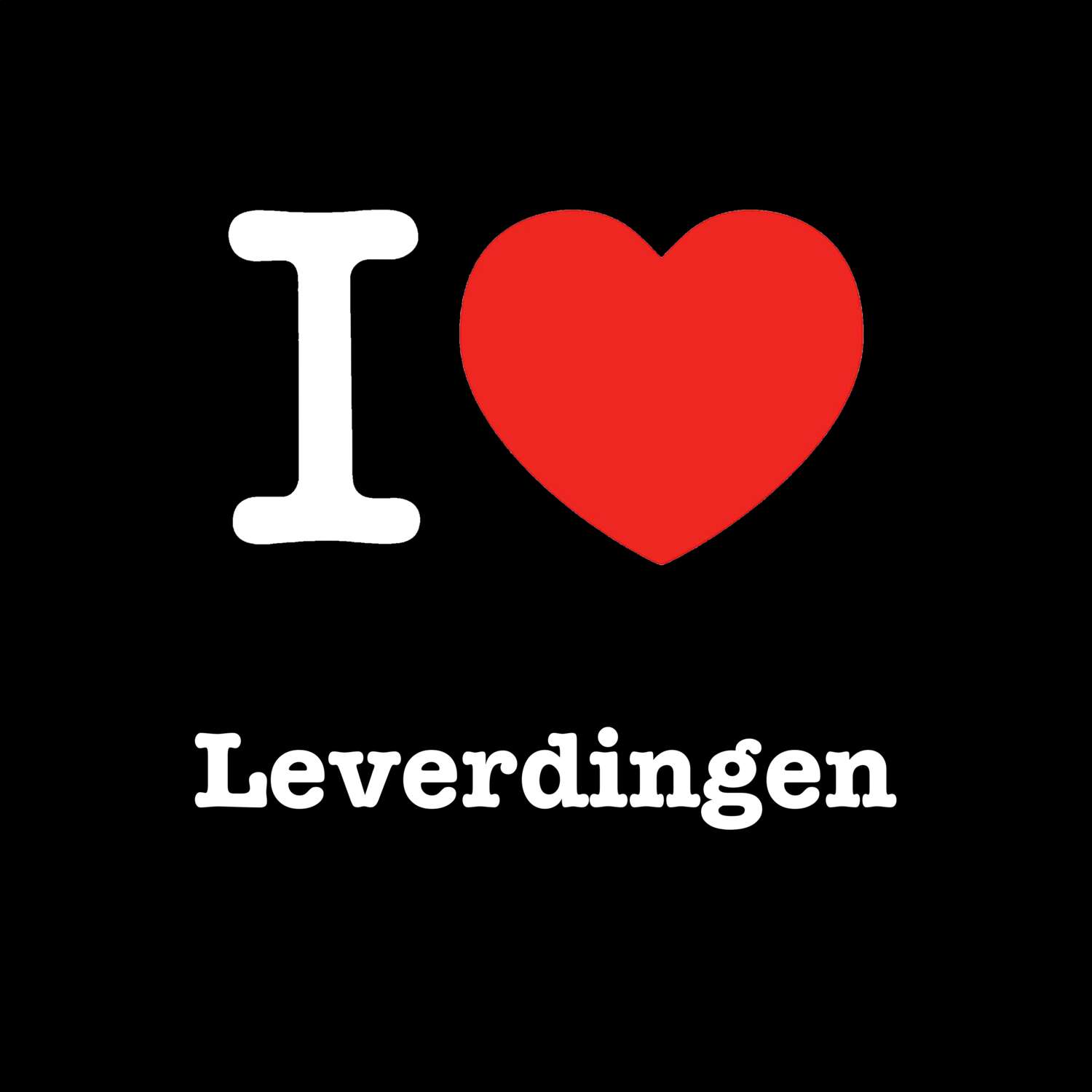 T-Shirt »I love« für den Ort »Leverdingen«