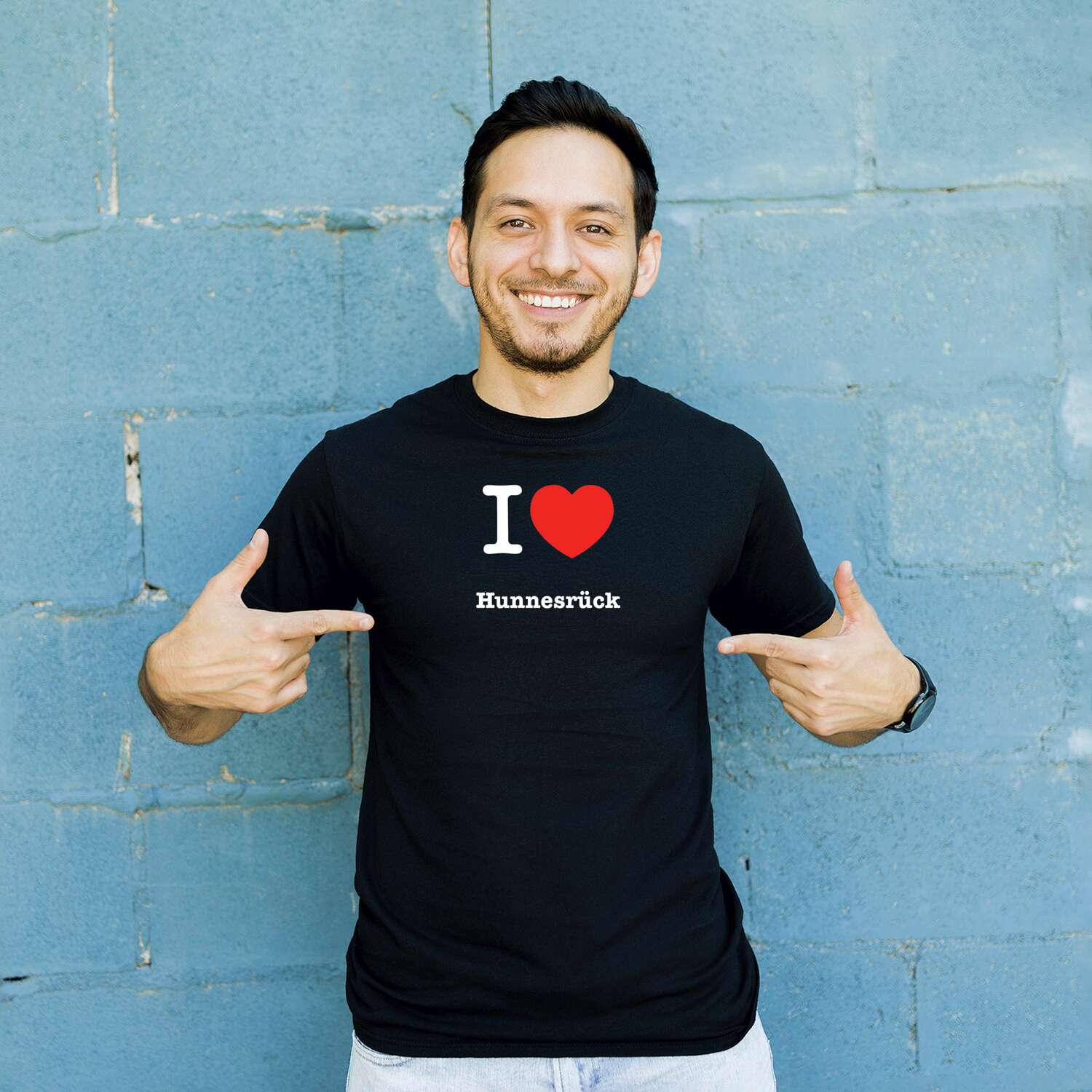 T-Shirt »I love« für den Ort »Hunnesrück«