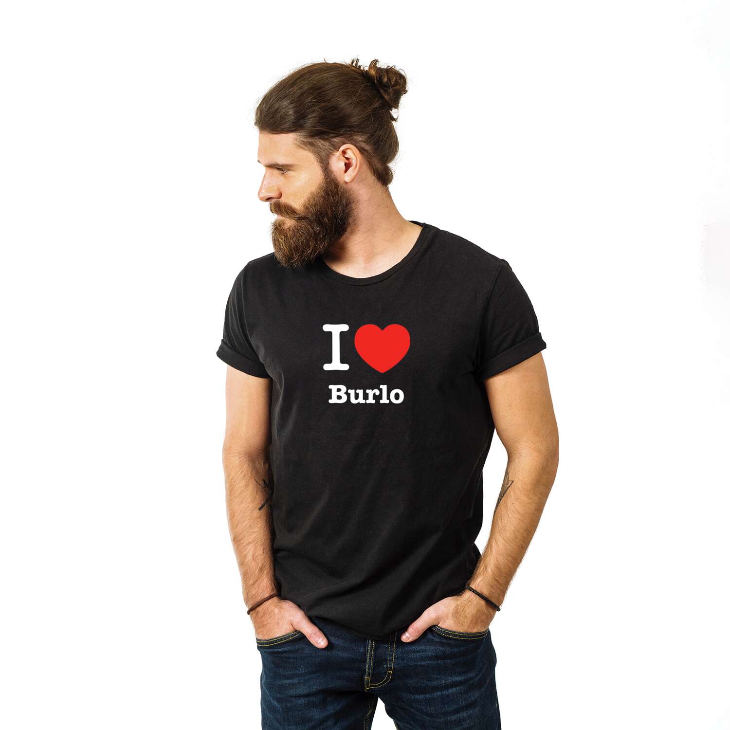 T-Shirt »I love« für den Ort »Burlo«