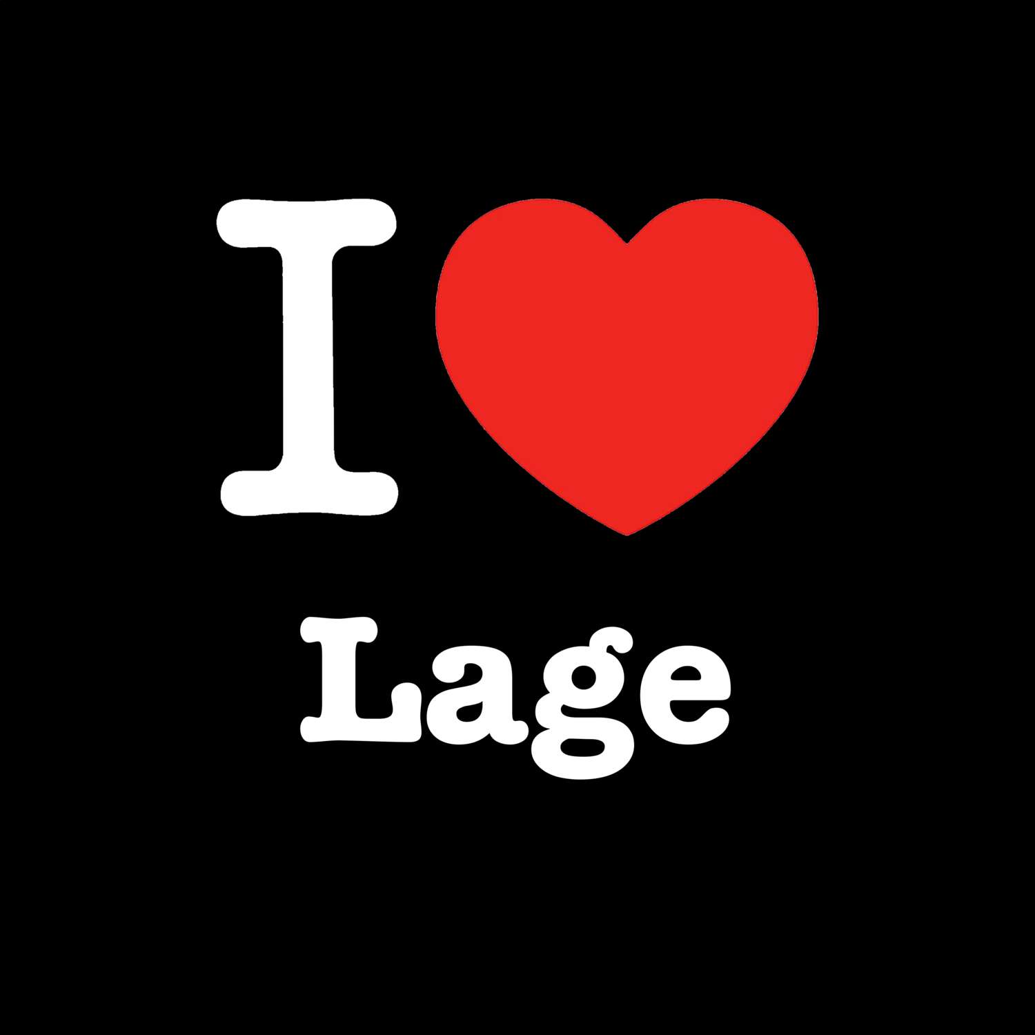 Lage T-Shirt »I love«