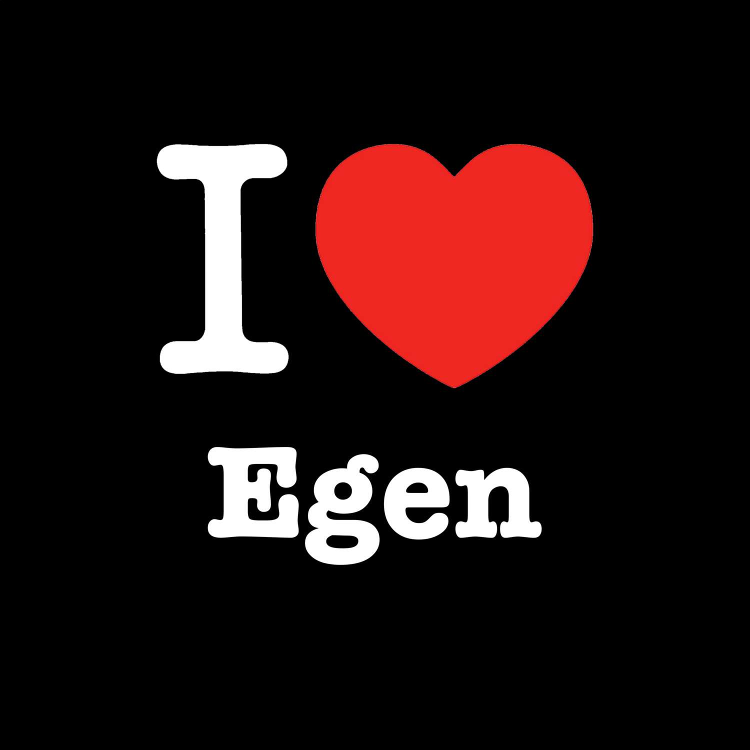 Egen T-Shirt »I love«