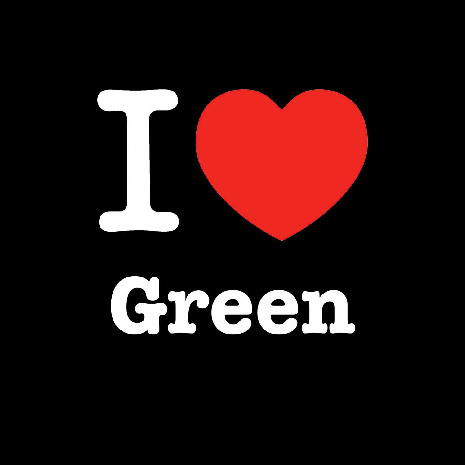 Green T-Shirt »I love«
