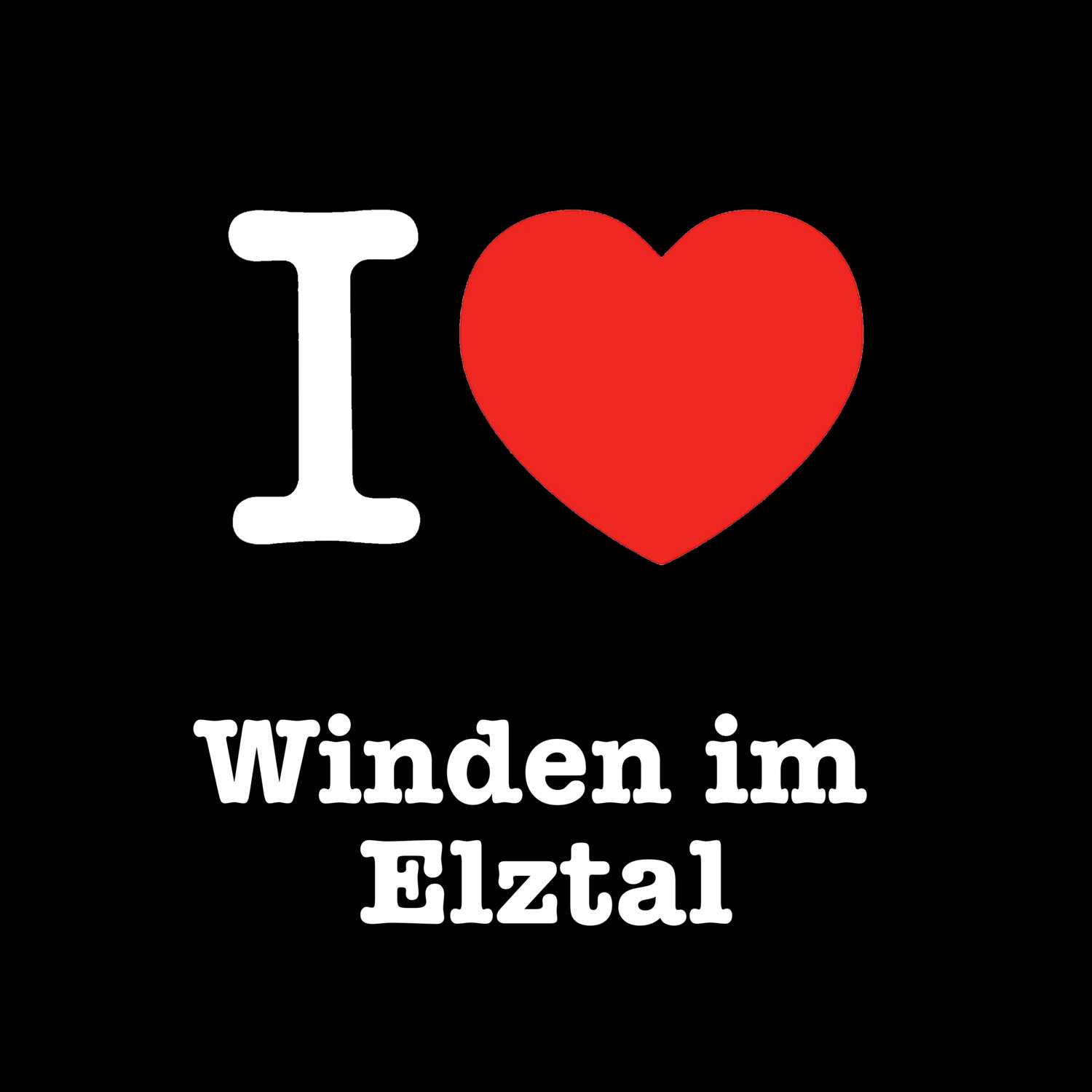 T-Shirt »I love« für den Ort »Winden im Elztal«