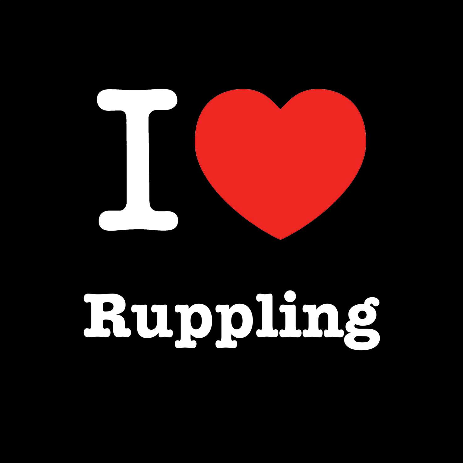 Ruppling T-Shirt »I love«