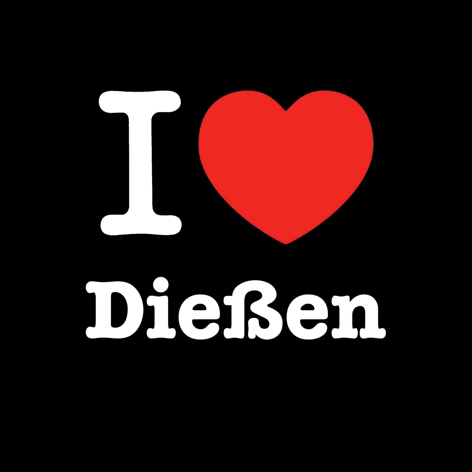 T-Shirt »I love« für den Ort »Dießen«