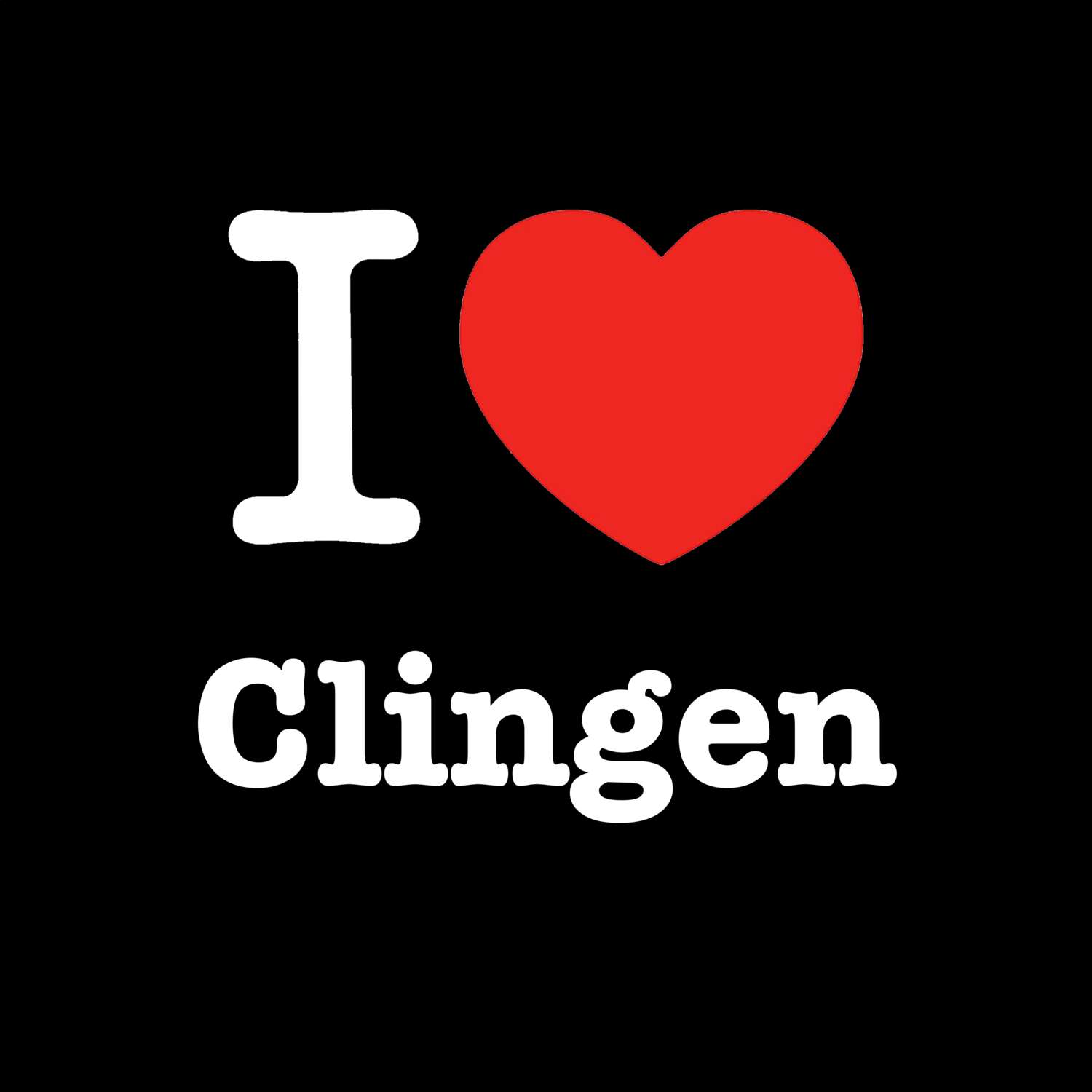 Clingen T-Shirt »I love«