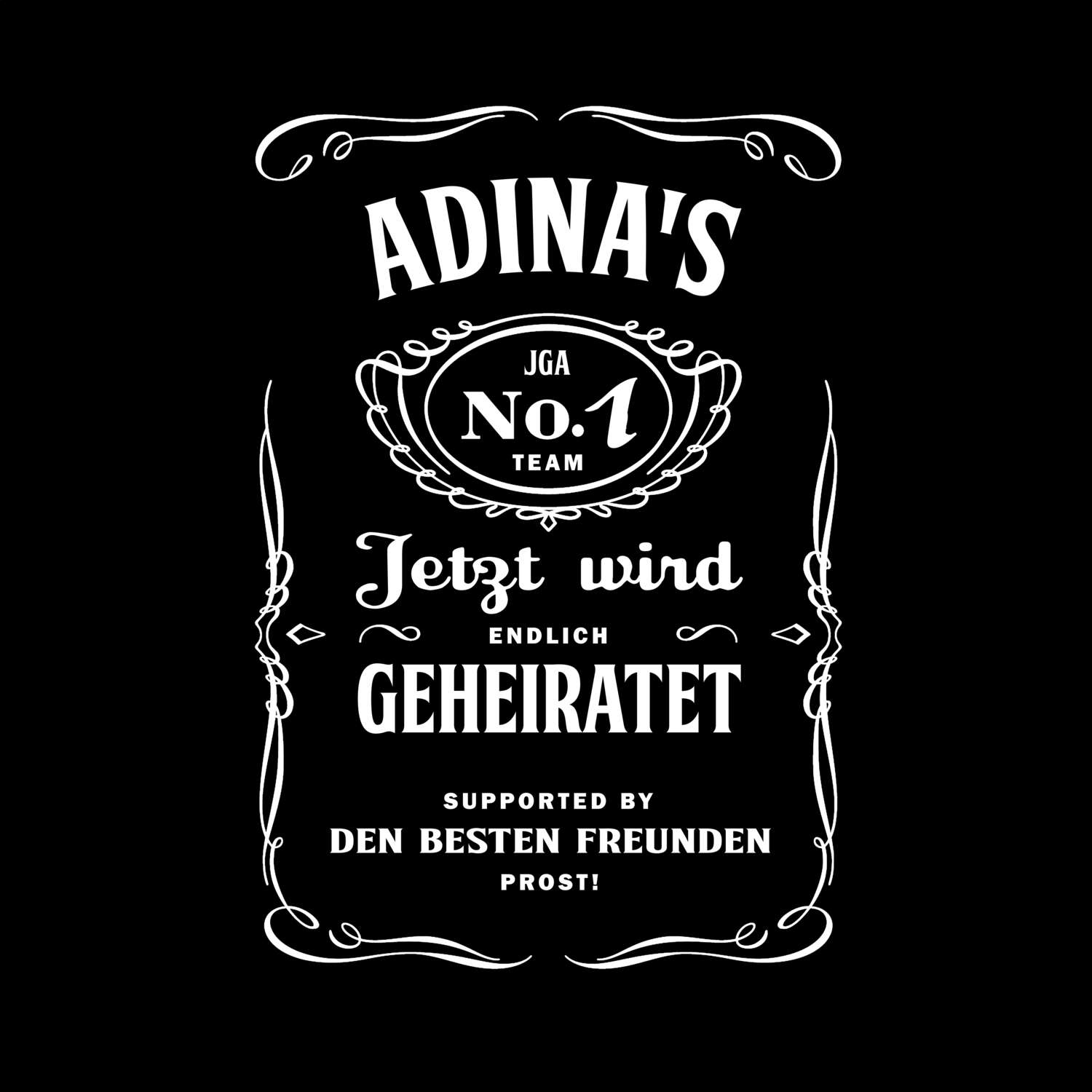 JGA T-Shirt »Jackie« für den Namen »Adina«