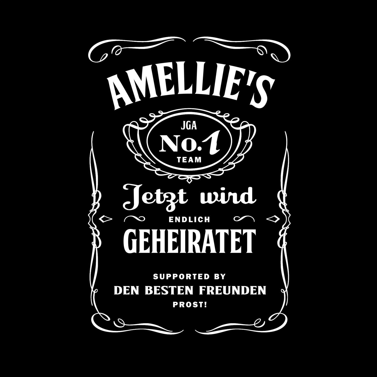 JGA T-Shirt »Jackie« für den Namen »Amellie«