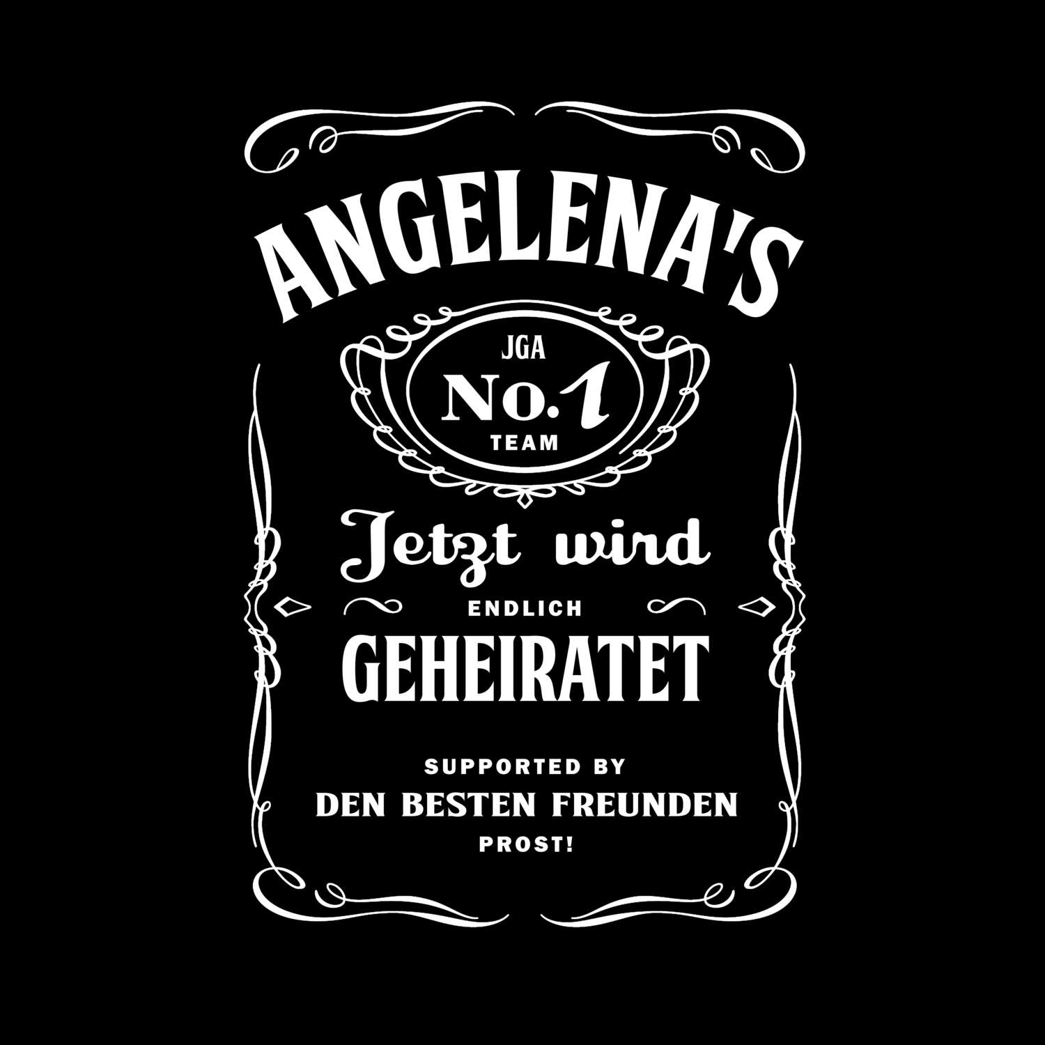 JGA T-Shirt »Jackie« für den Namen »Angelena«