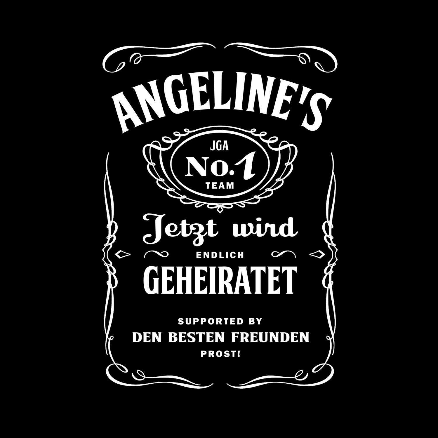 JGA T-Shirt »Jackie« für den Namen »Angeline«