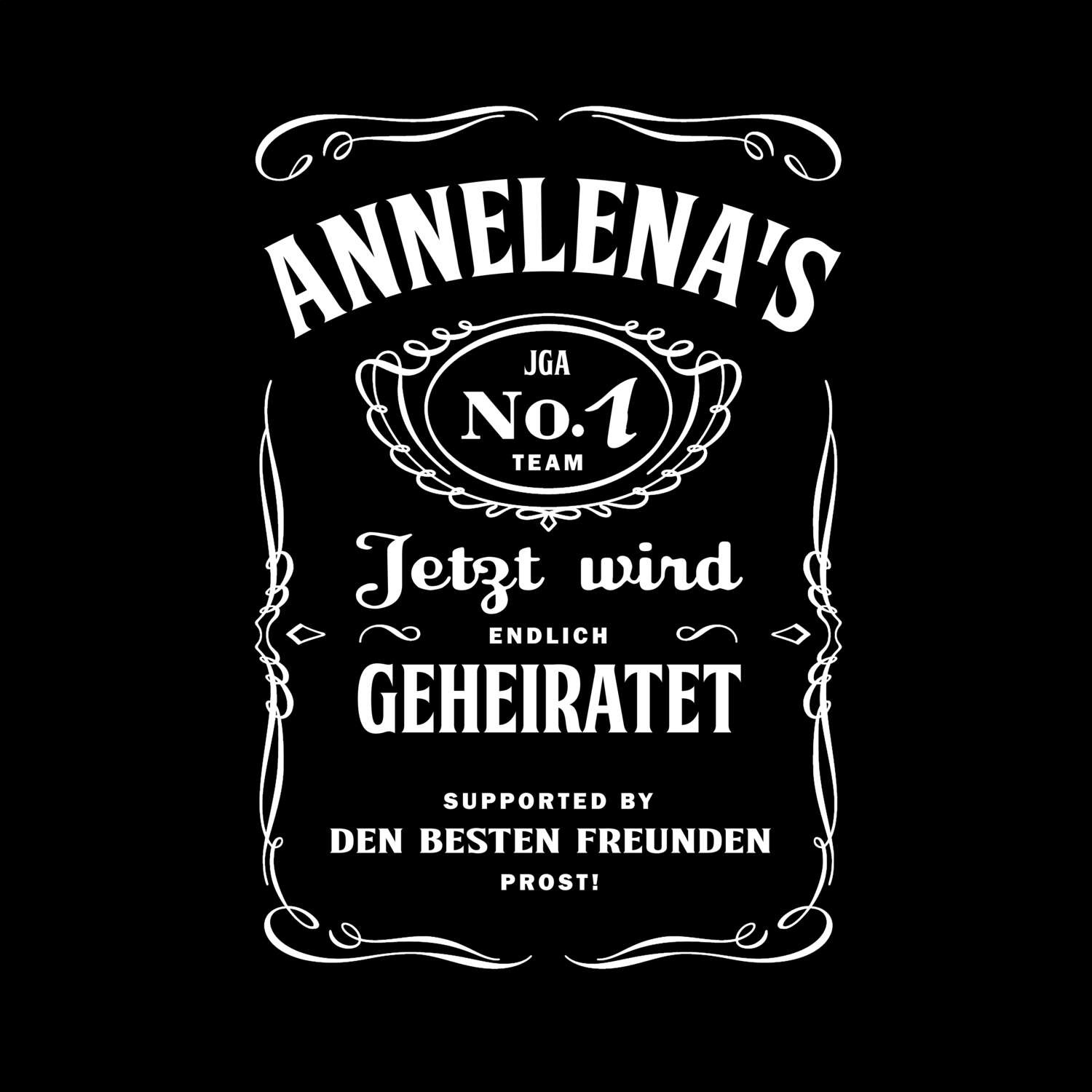 JGA T-Shirt »Jackie« für den Namen »Annelena«