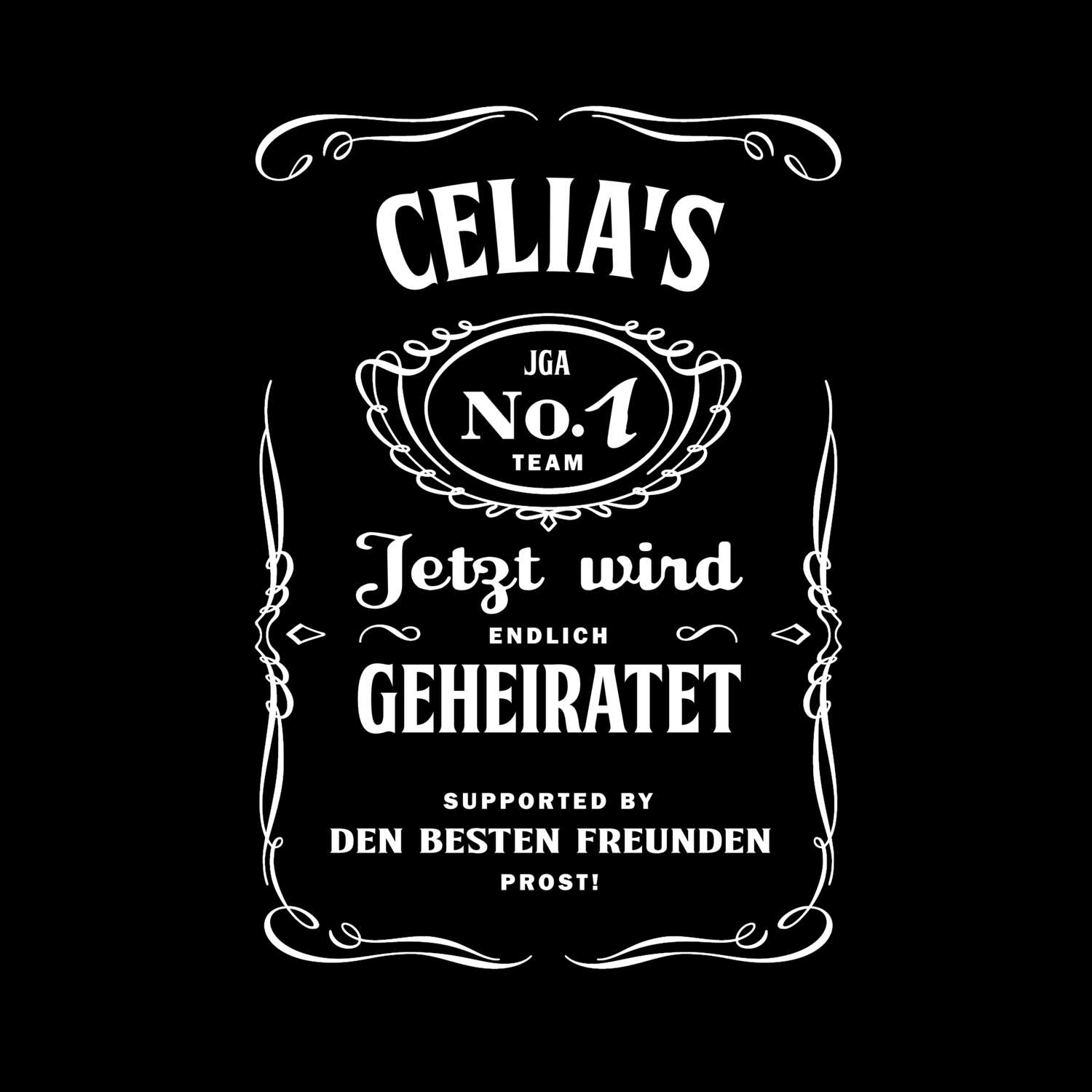 JGA T-Shirt »Jackie« für den Namen »Celia«