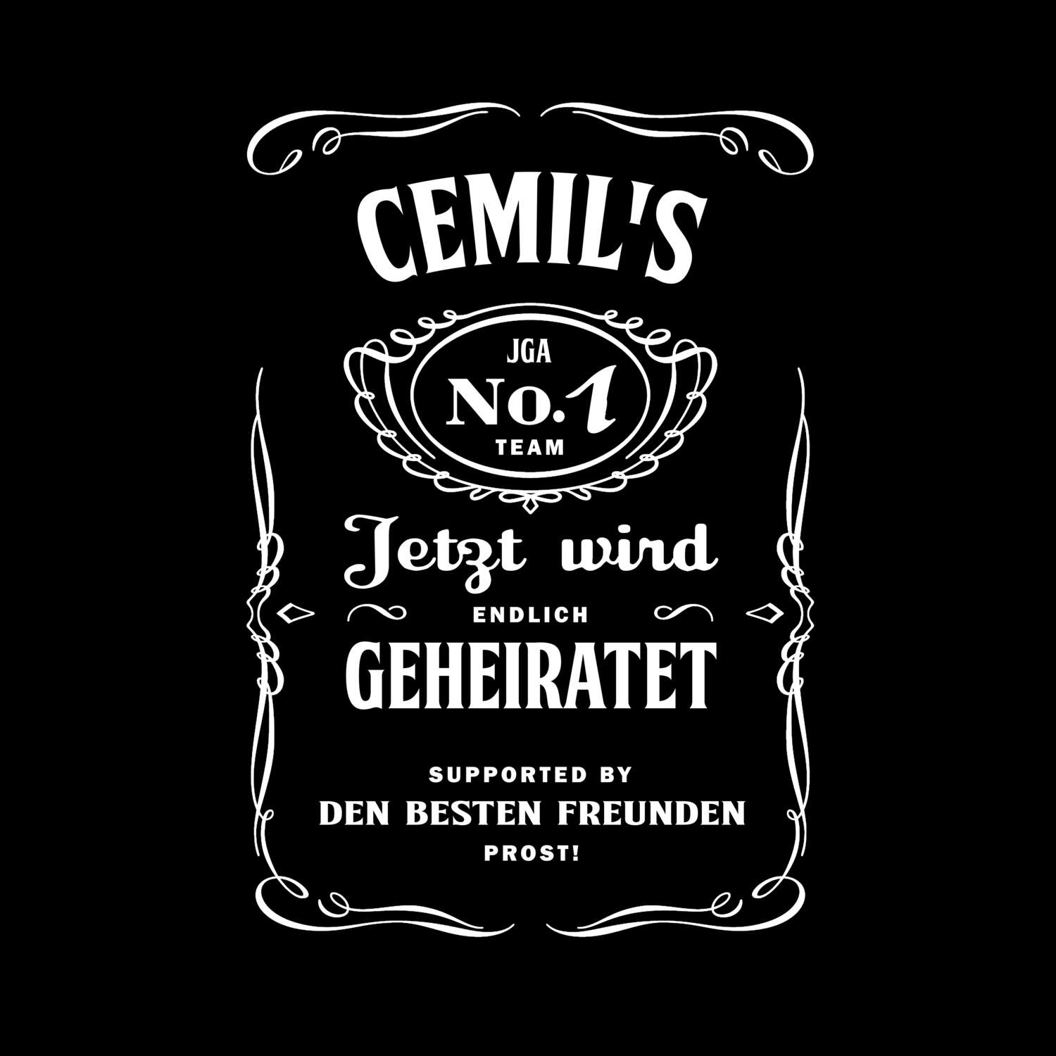 JGA T-Shirt »Jackie« für den Namen »Cemil«