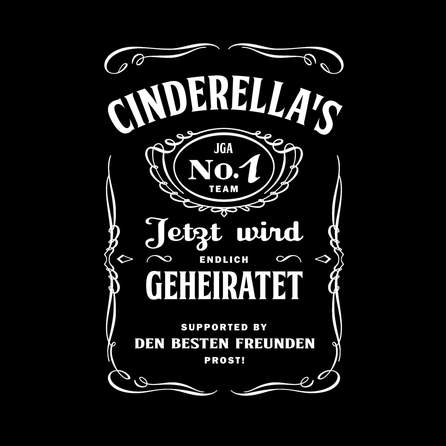 JGA T-Shirt »Jackie« für den Namen »Cinderella«