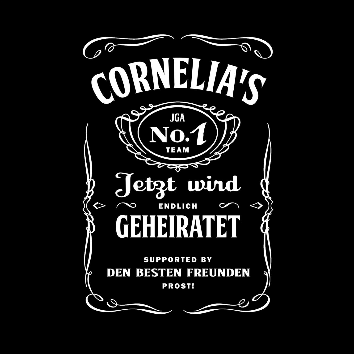 JGA T-Shirt »Jackie« für den Namen »Cornelia«