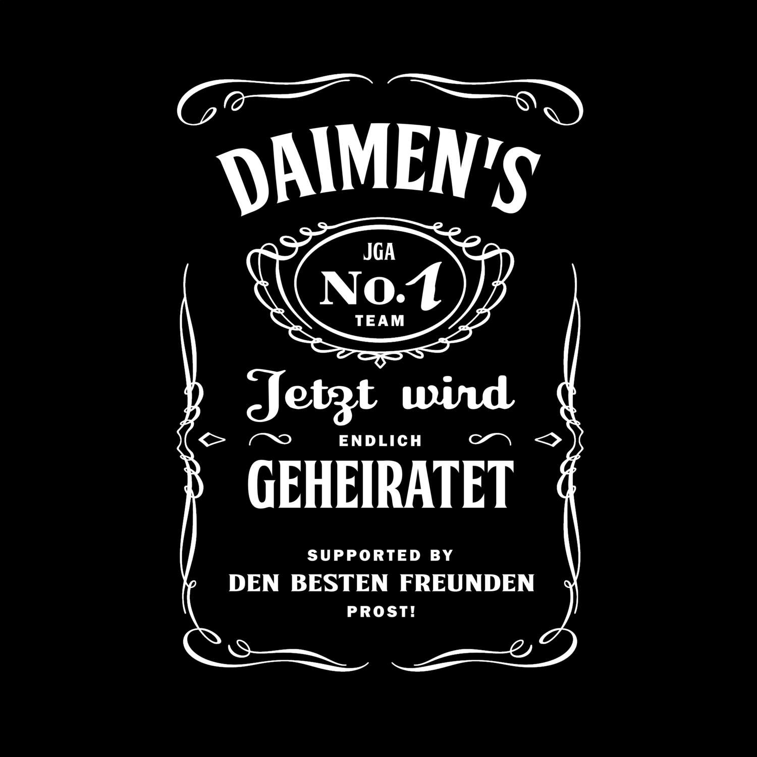 JGA T-Shirt »Jackie« für den Namen »Daimen«