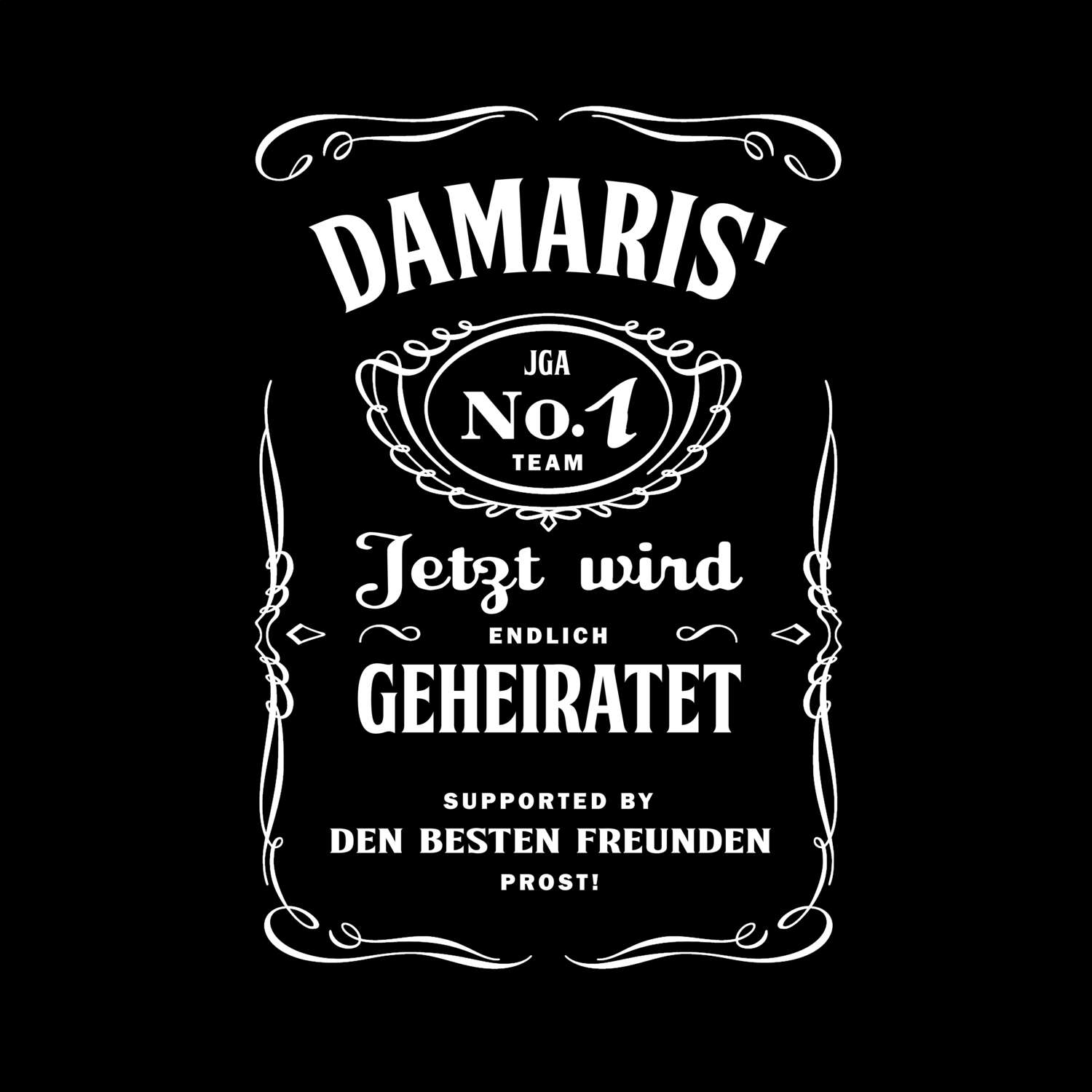 JGA T-Shirt »Jackie« für den Namen »Damaris«