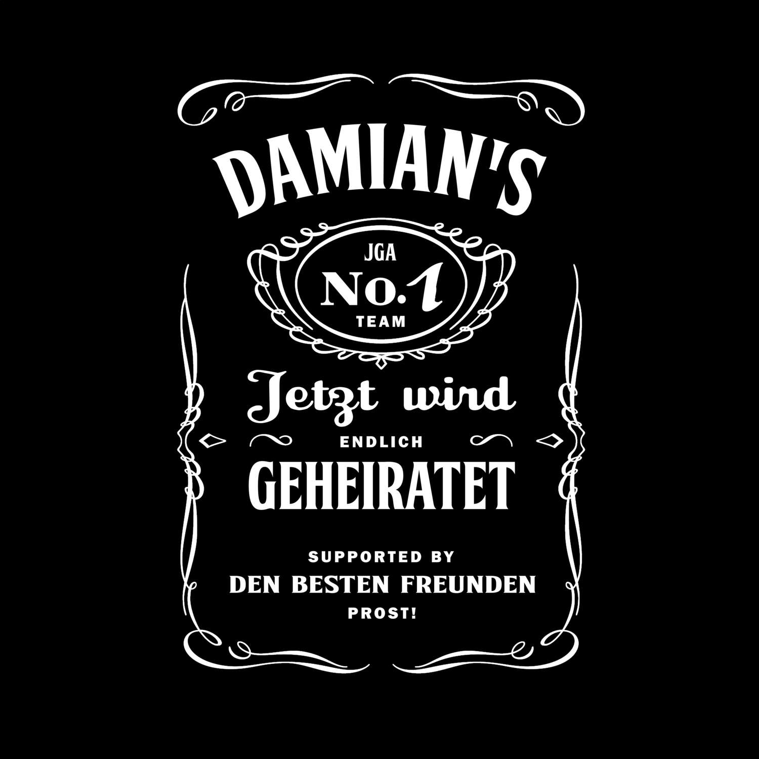 JGA T-Shirt »Jackie« für den Namen »Damian«