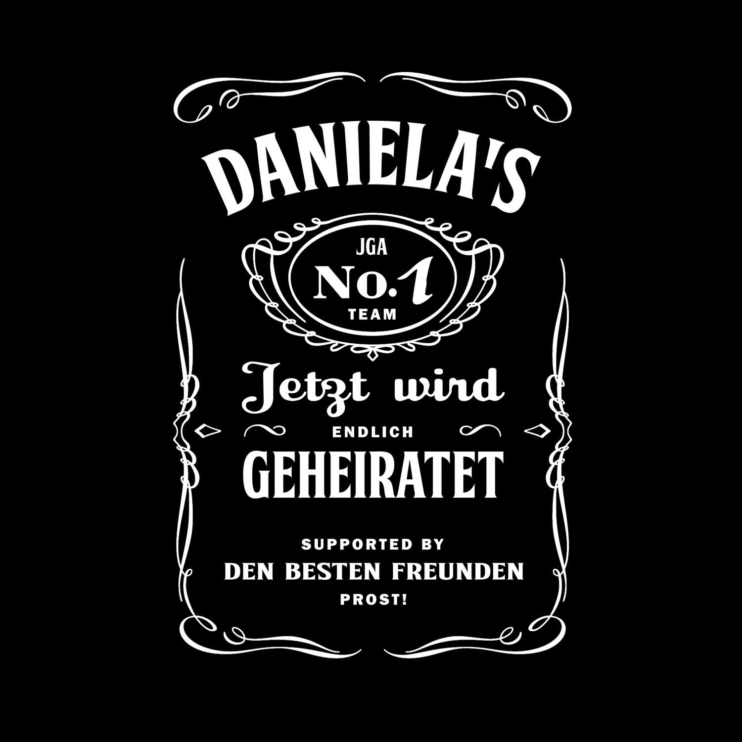 JGA T-Shirt »Jackie« für den Namen »Daniela«