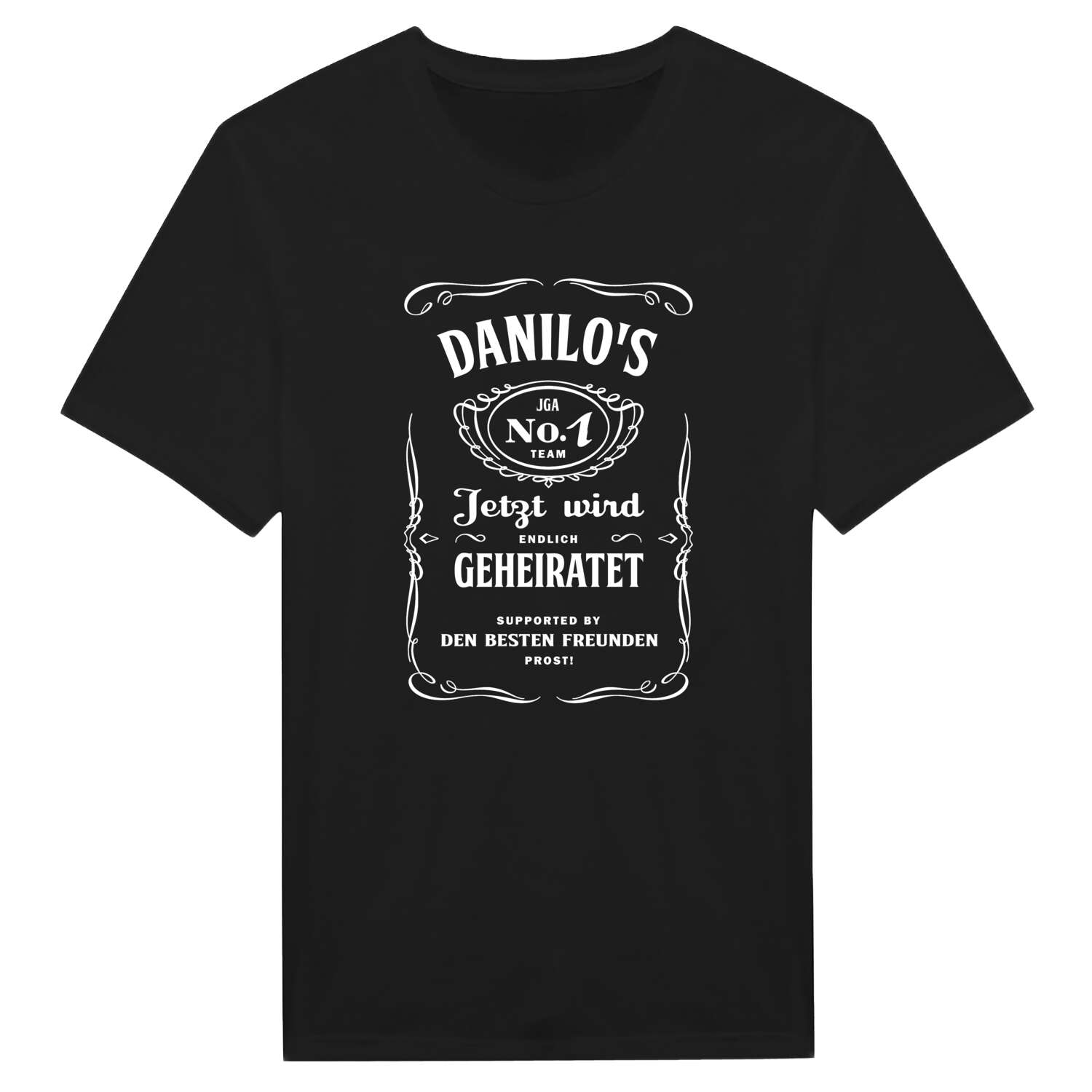 JGA T-Shirt »Jackie« für den Namen »Danilo«