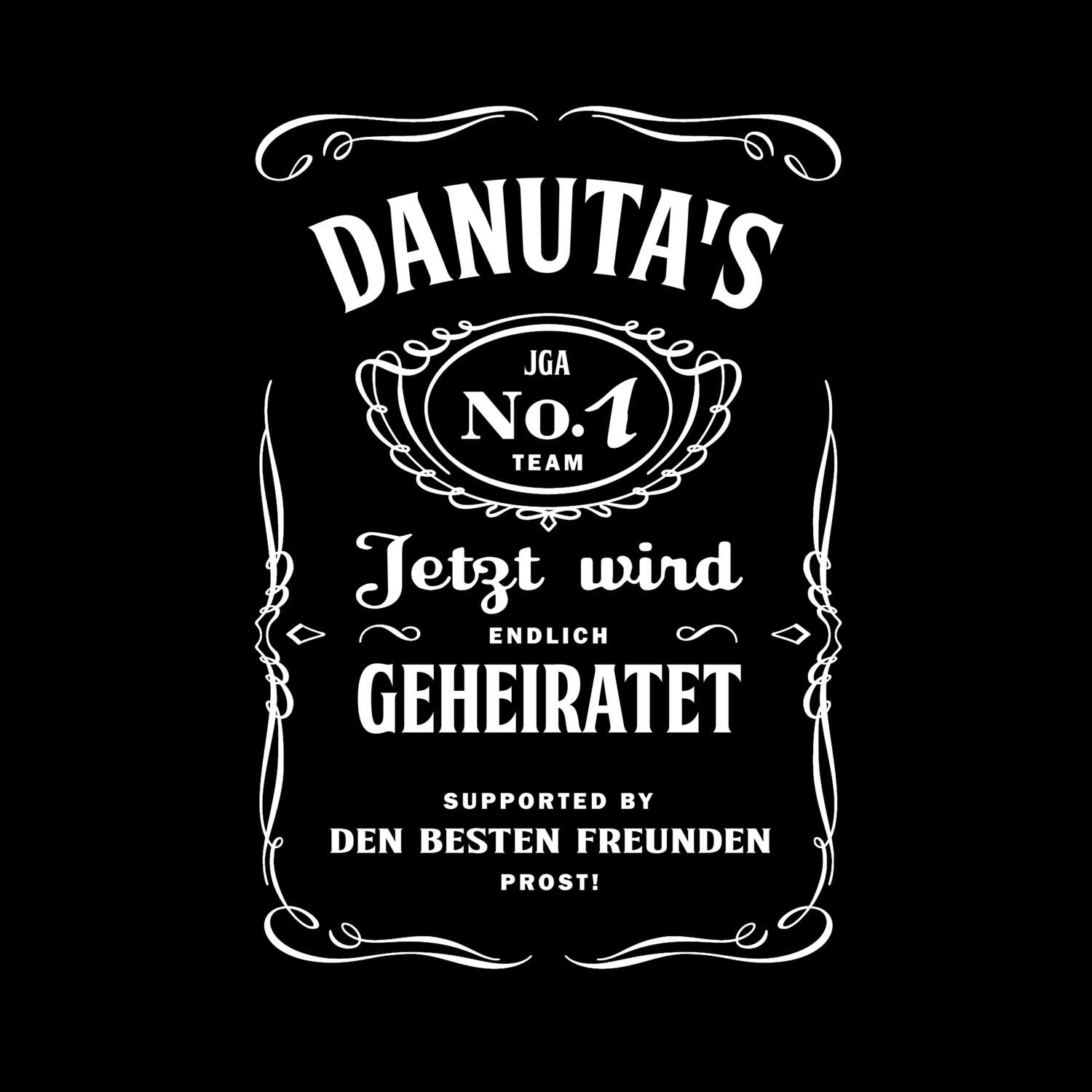 JGA T-Shirt »Jackie« für den Namen »Danuta«