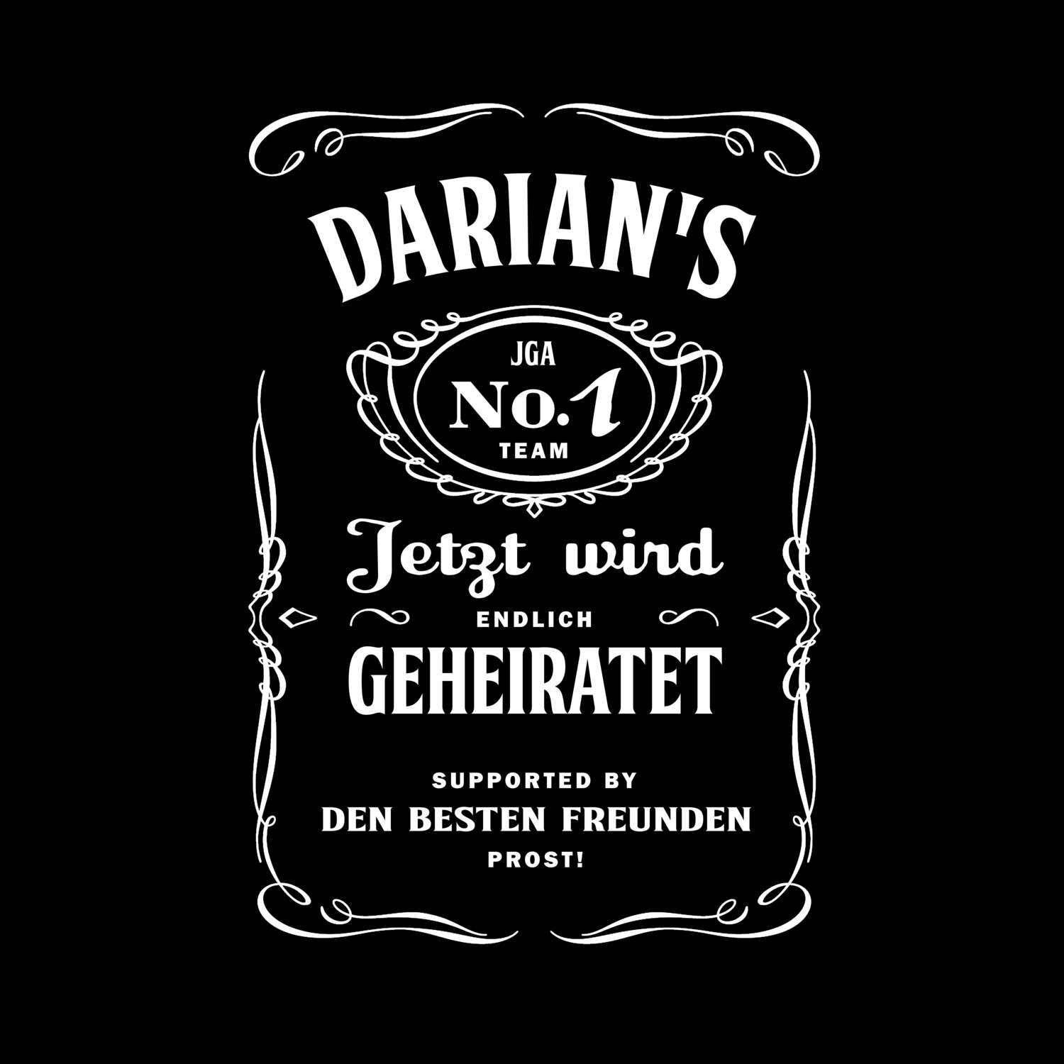 JGA T-Shirt »Jackie« für den Namen »Darian«