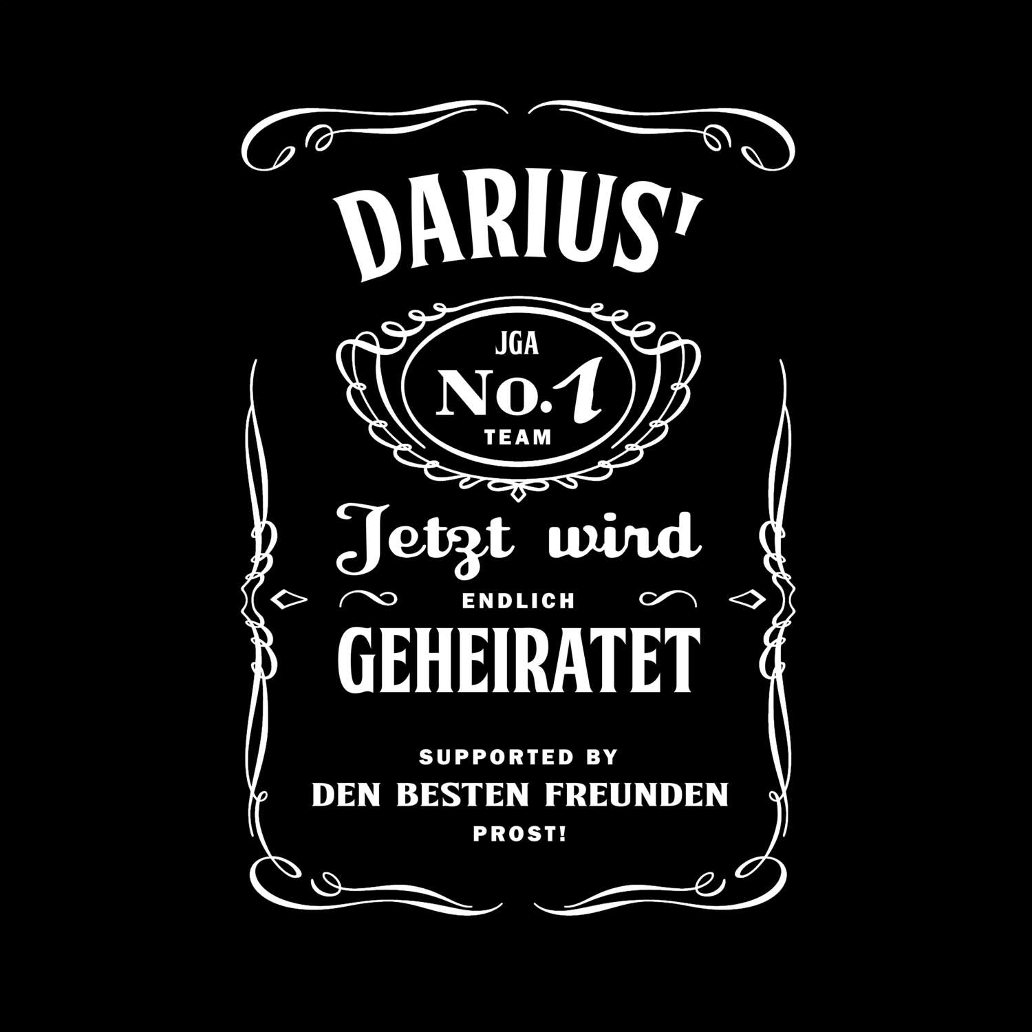 JGA T-Shirt »Jackie« für den Namen »Darius«