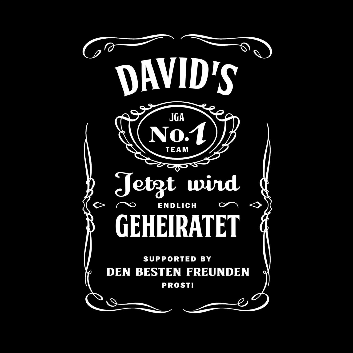 JGA T-Shirt »Jackie« für den Namen »David«