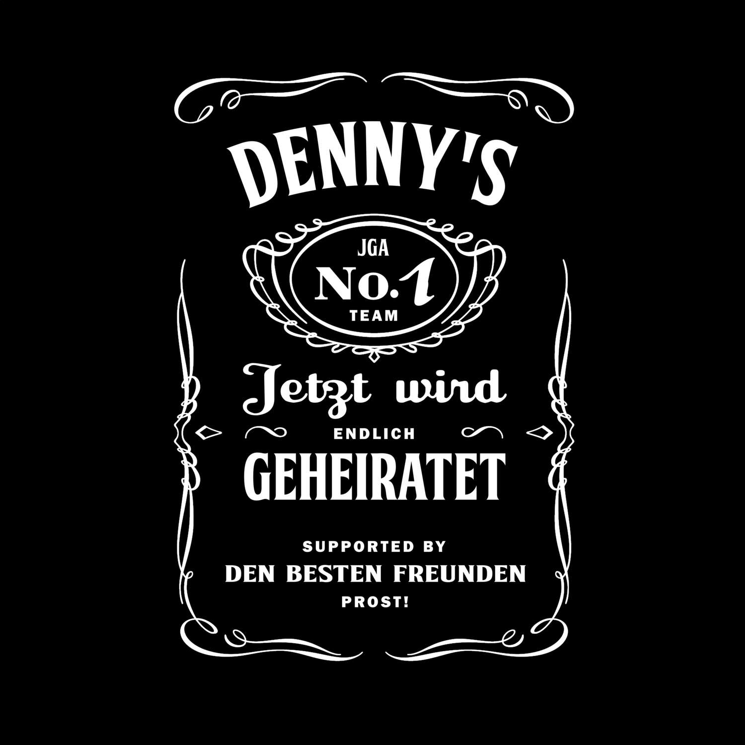 JGA T-Shirt »Jackie« für den Namen »Denny«