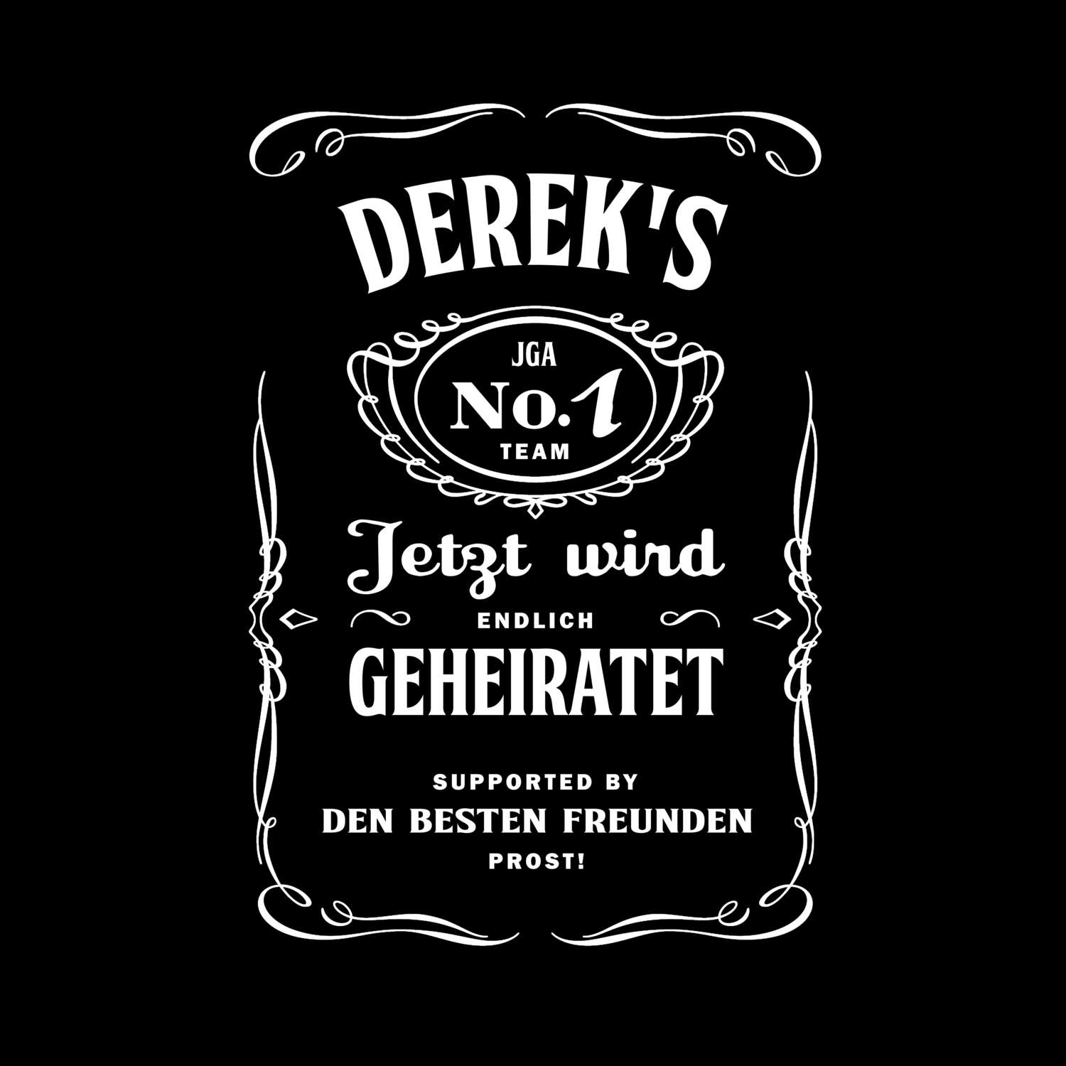 JGA T-Shirt »Jackie« für den Namen »Derek«