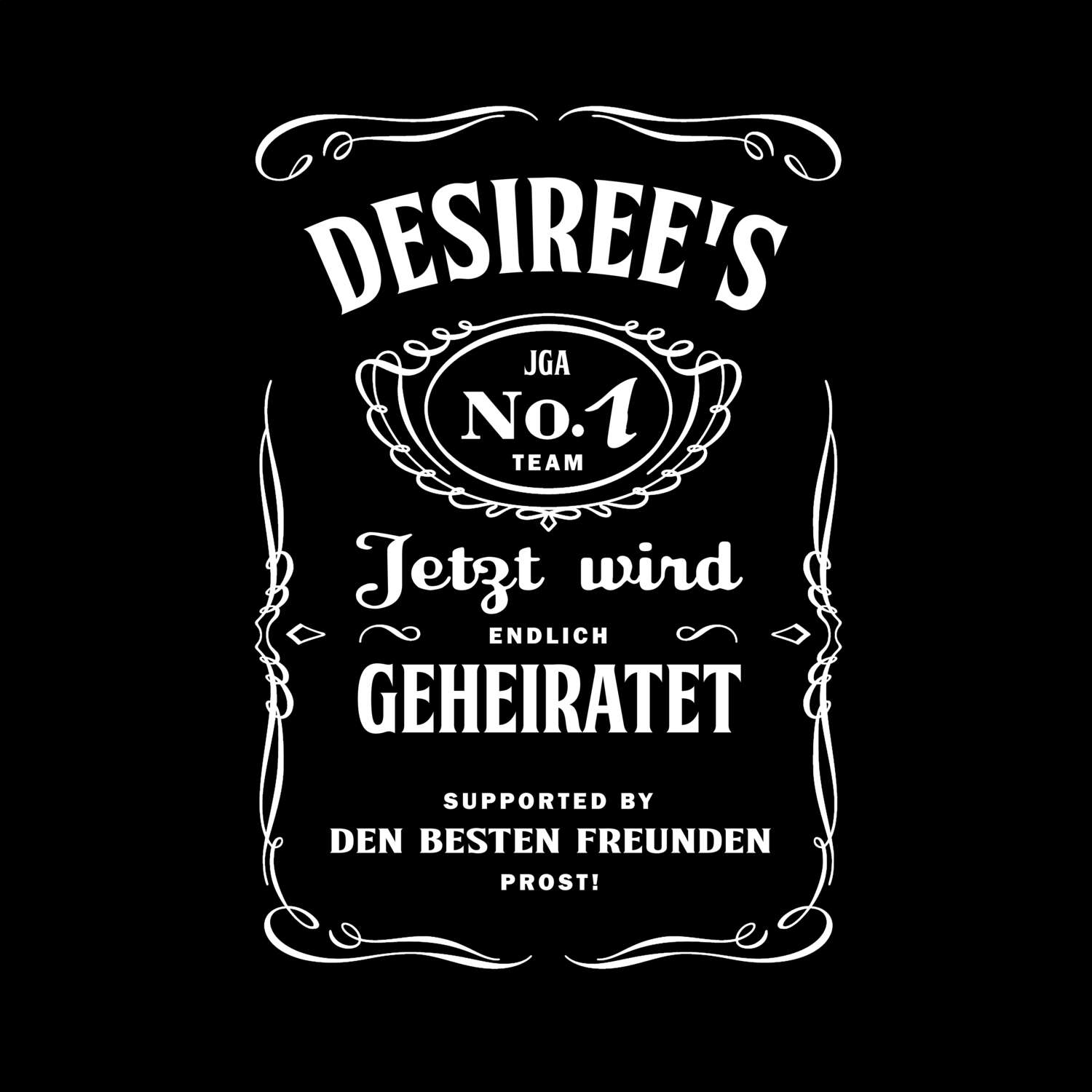 JGA T-Shirt »Jackie« für den Namen »Desiree«