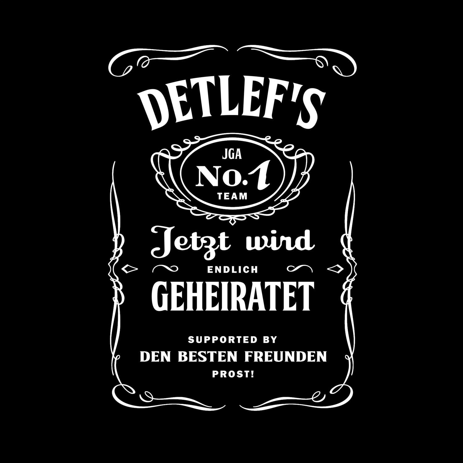 JGA T-Shirt »Jackie« für den Namen »Detlef«